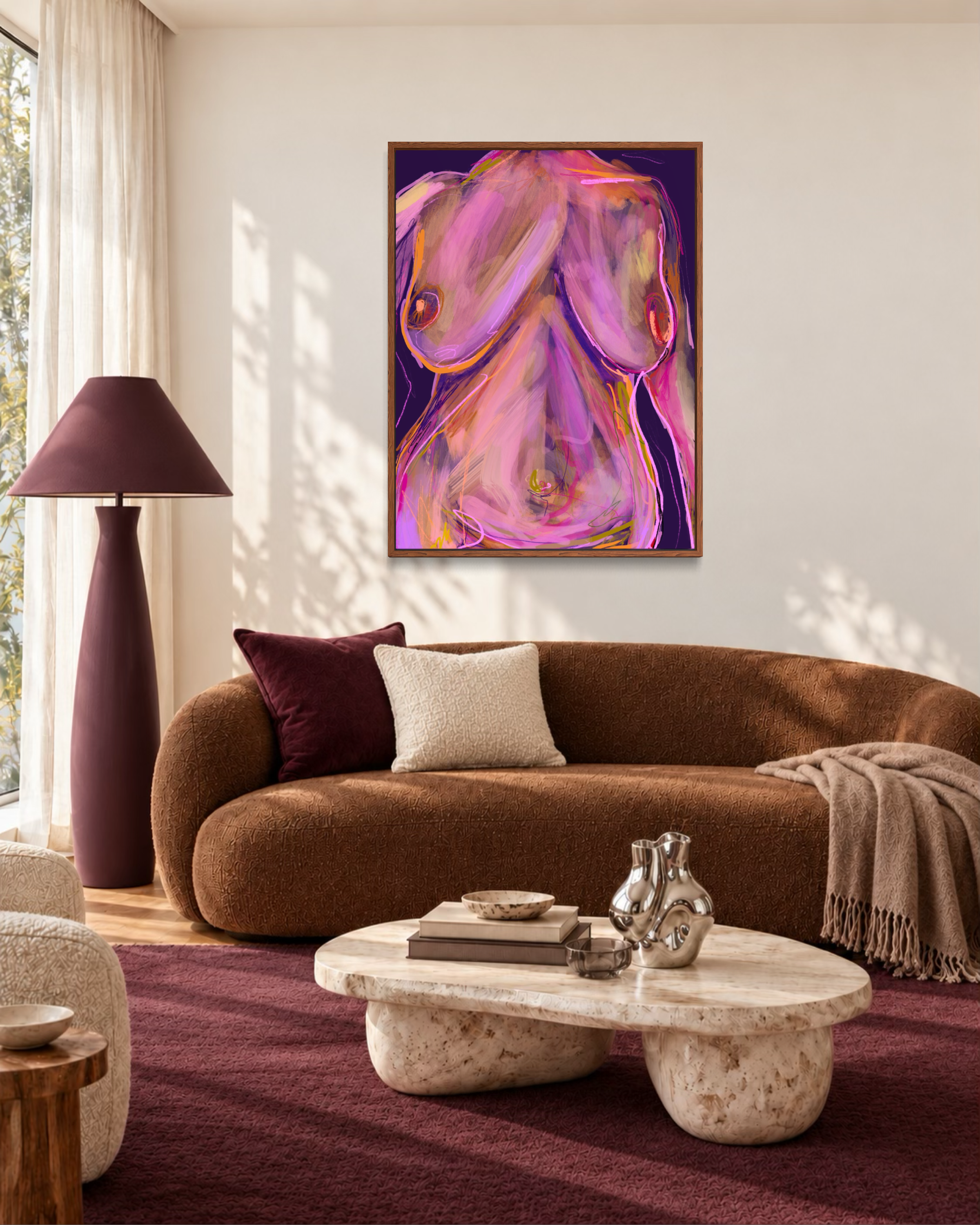 Custom Boob Art - Framed Medium (70x100cm)