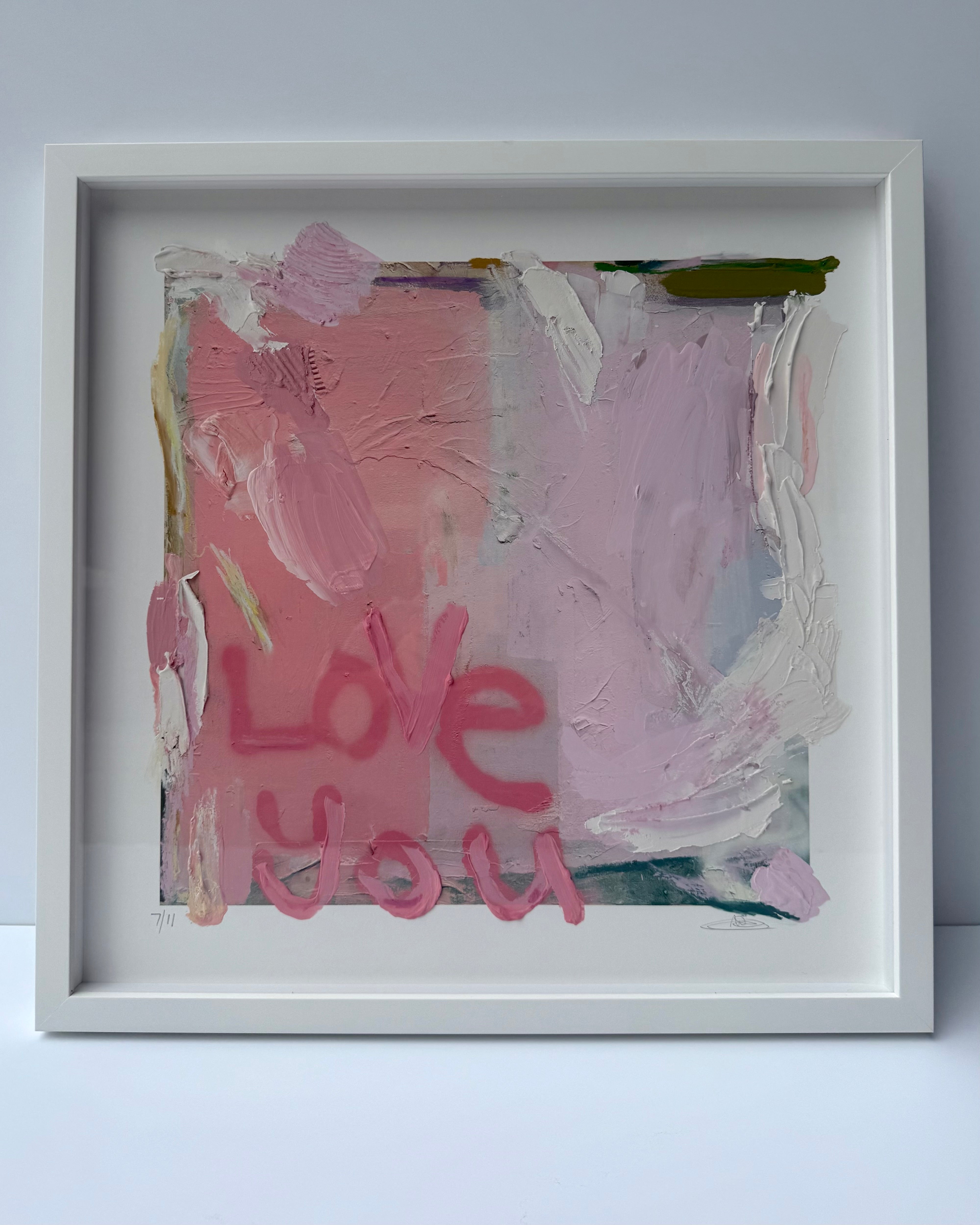 Love You First Textured Art - 7/11