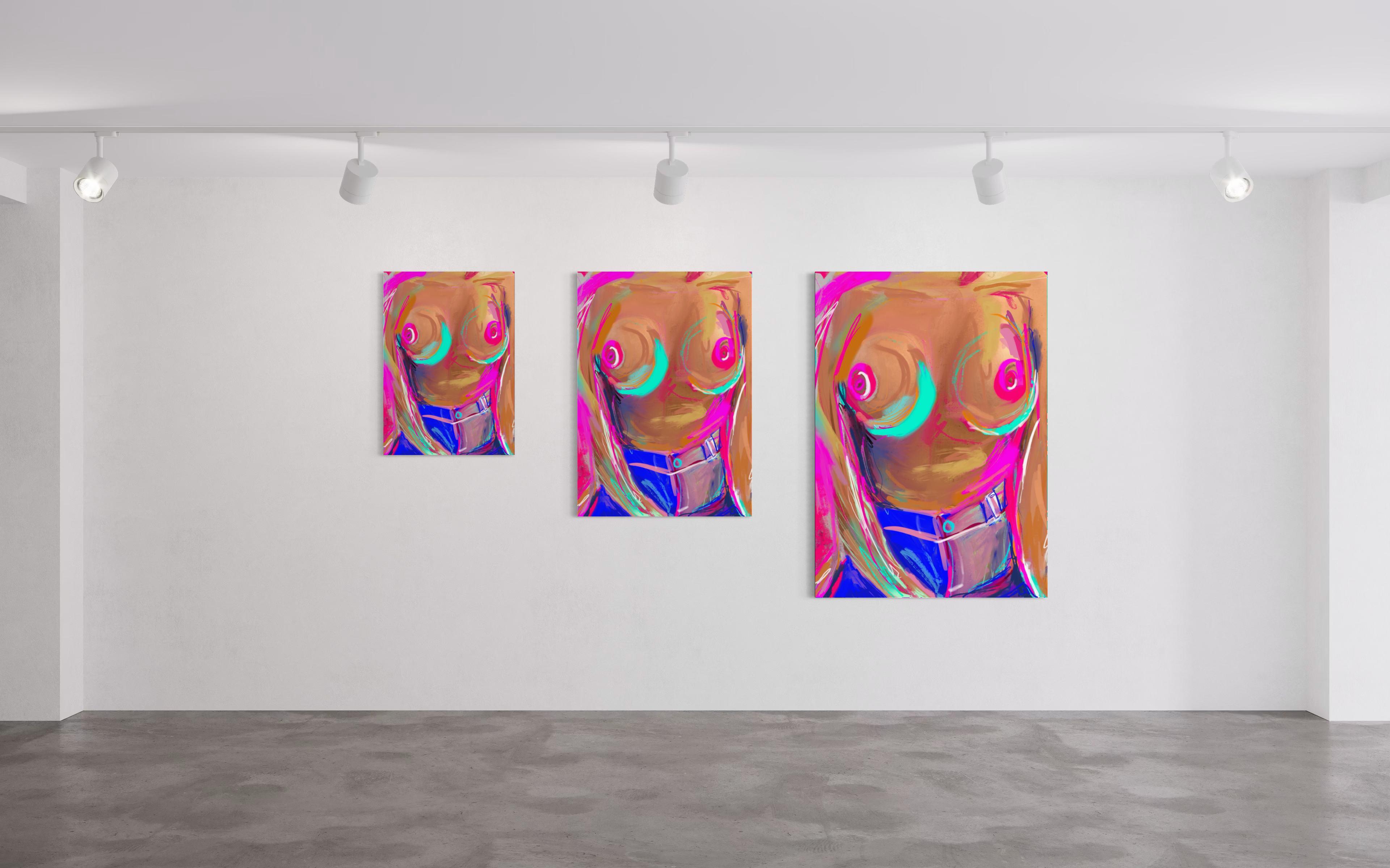Custom Boob Art - Framed Large (90x126cm)