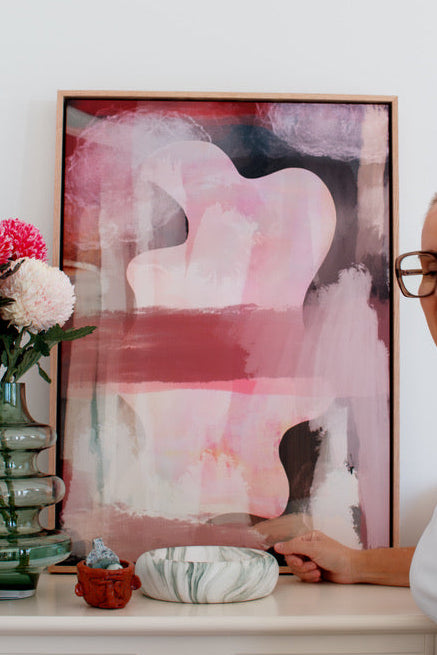 Sample - Surge - 50x70 cm Shadow Box Frame Raw Oak