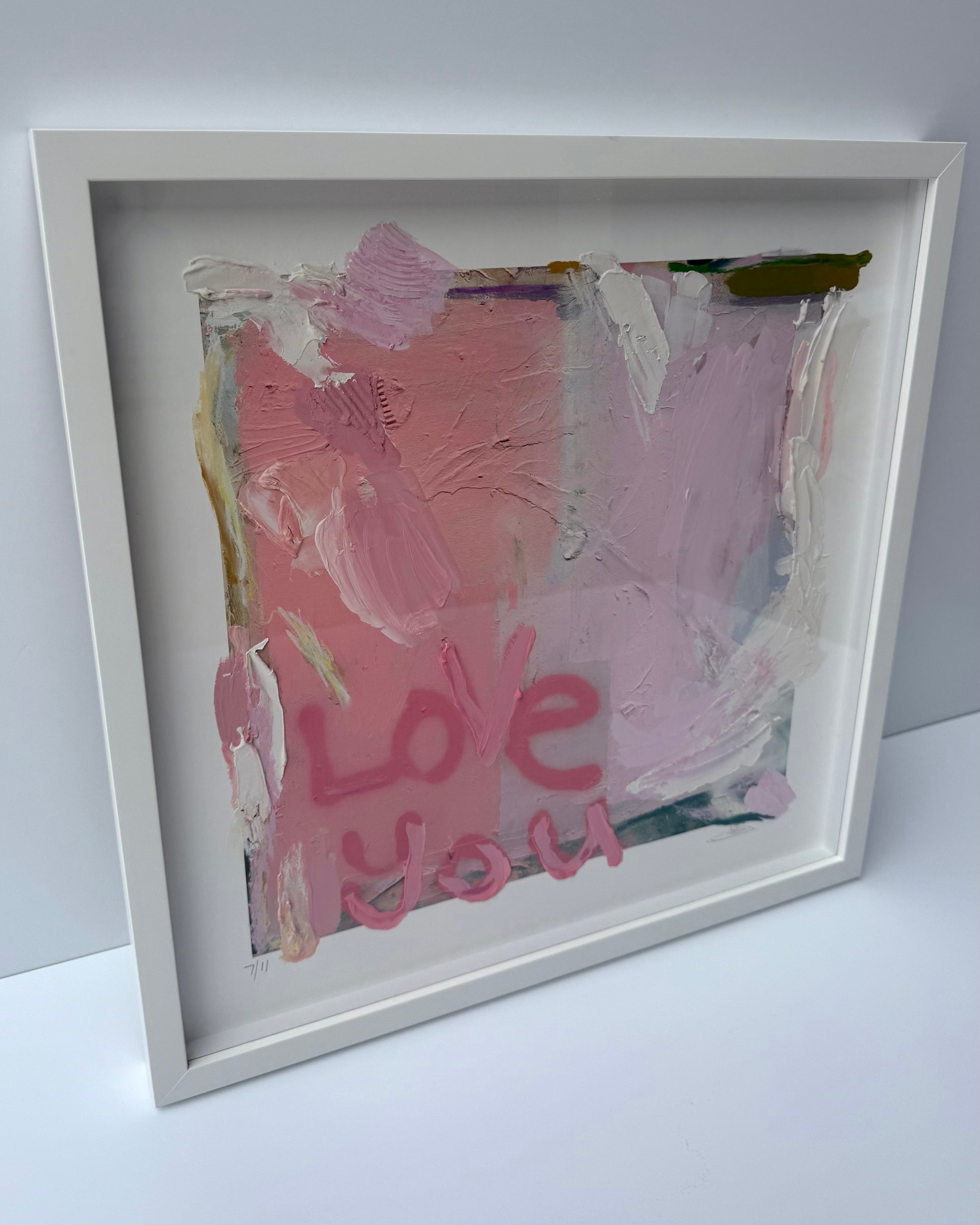 Love You First Textured Art - 7/11