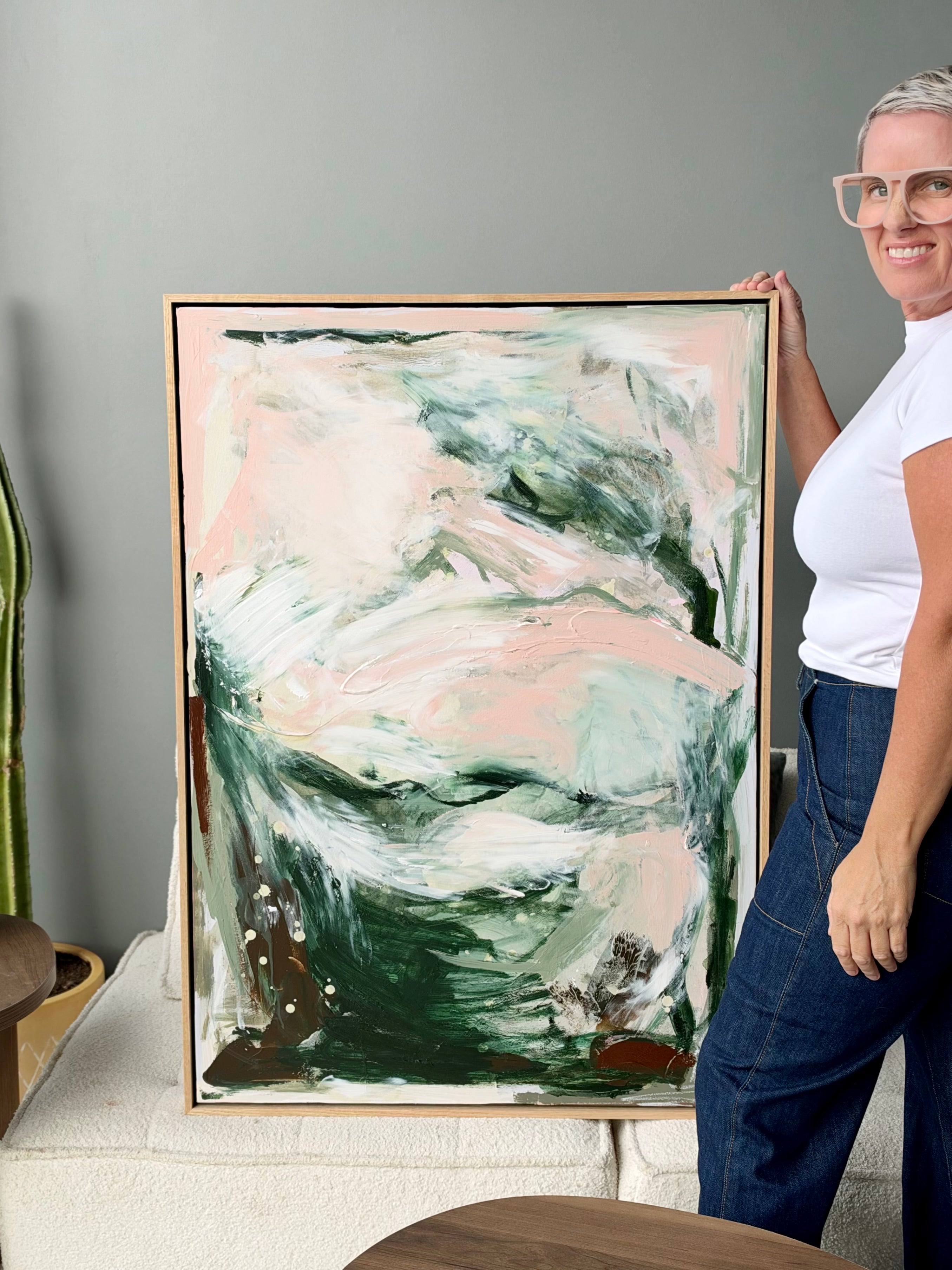 Escapism Original Art (73x103cm) Framed in Raw Oak