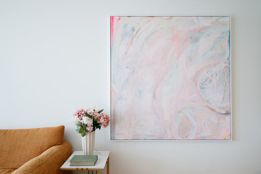 Intimacy Original Artwork Framed In White Oak 165x156 cm