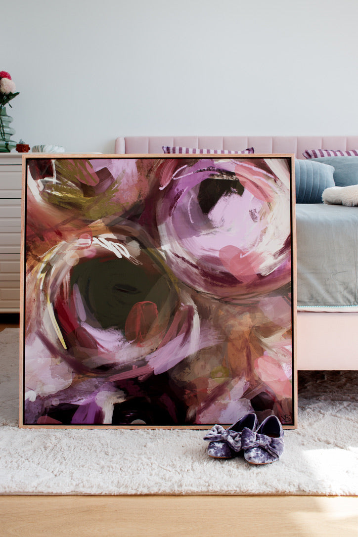 Sample - Healing and Peace - 80x80 cm Framed Raw Oak