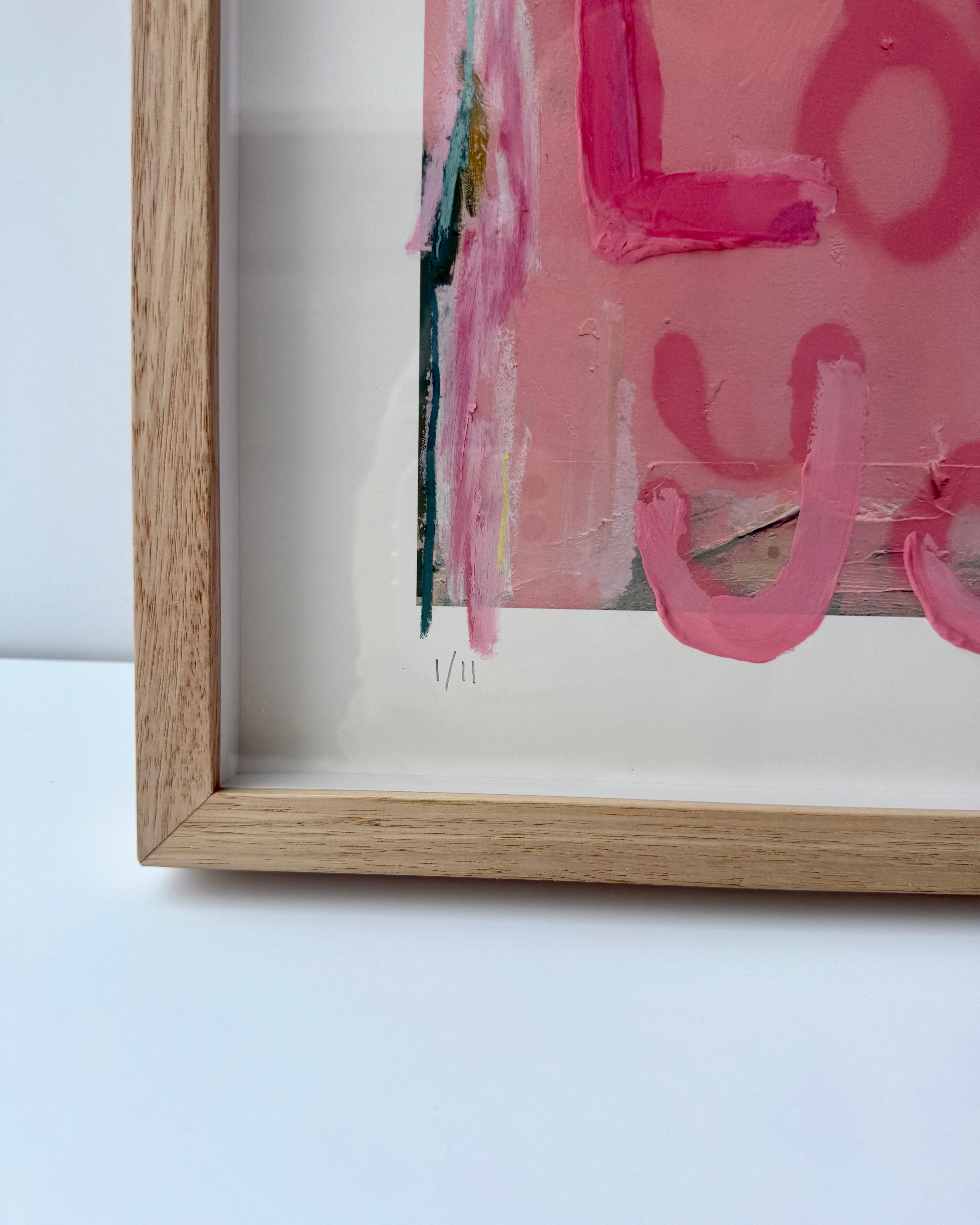 Love You First Textured Art - 1/11 (raw oak frame)