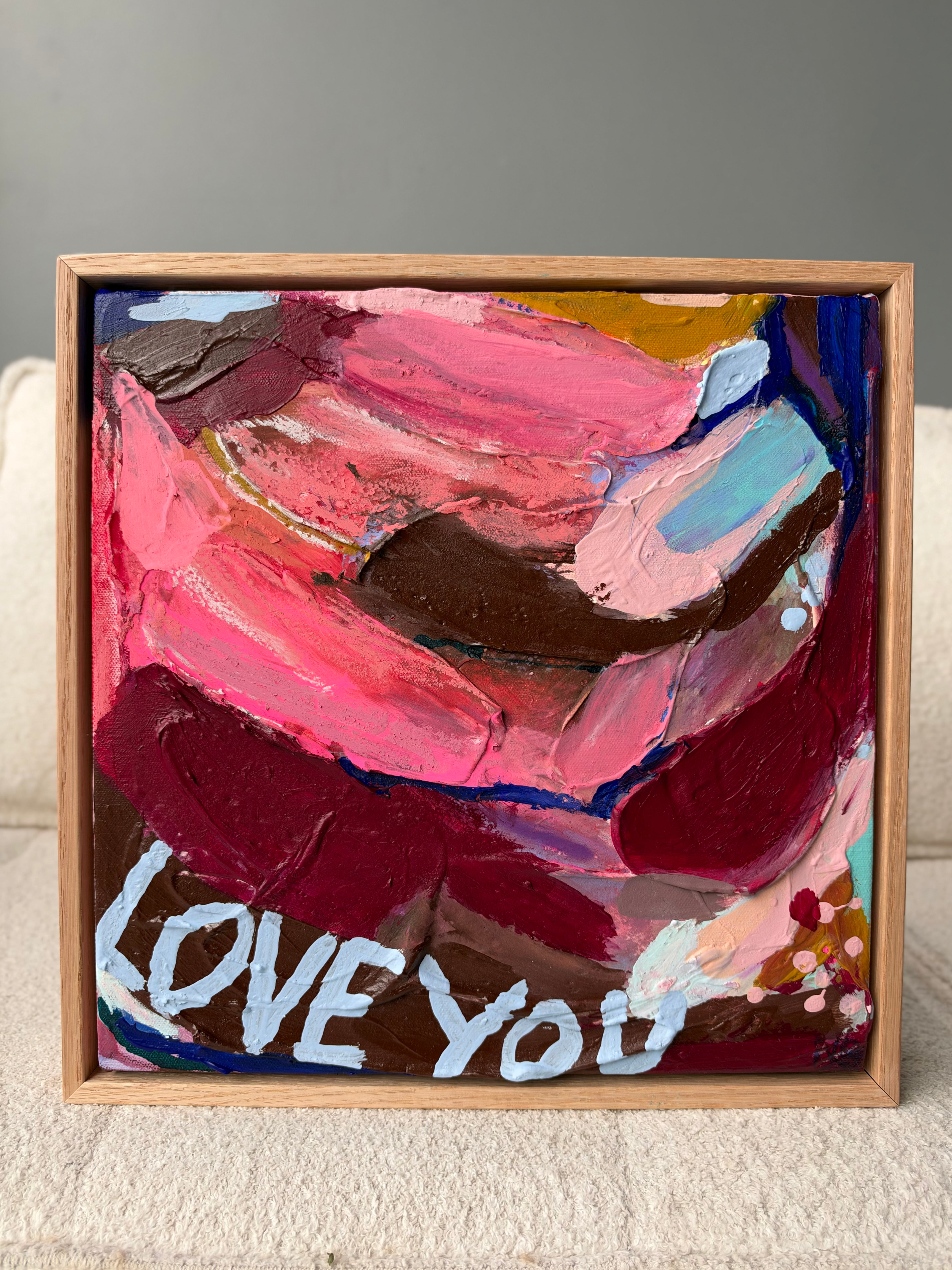 Fun Loving Original Art (33x33cm) Framed in Raw Oak