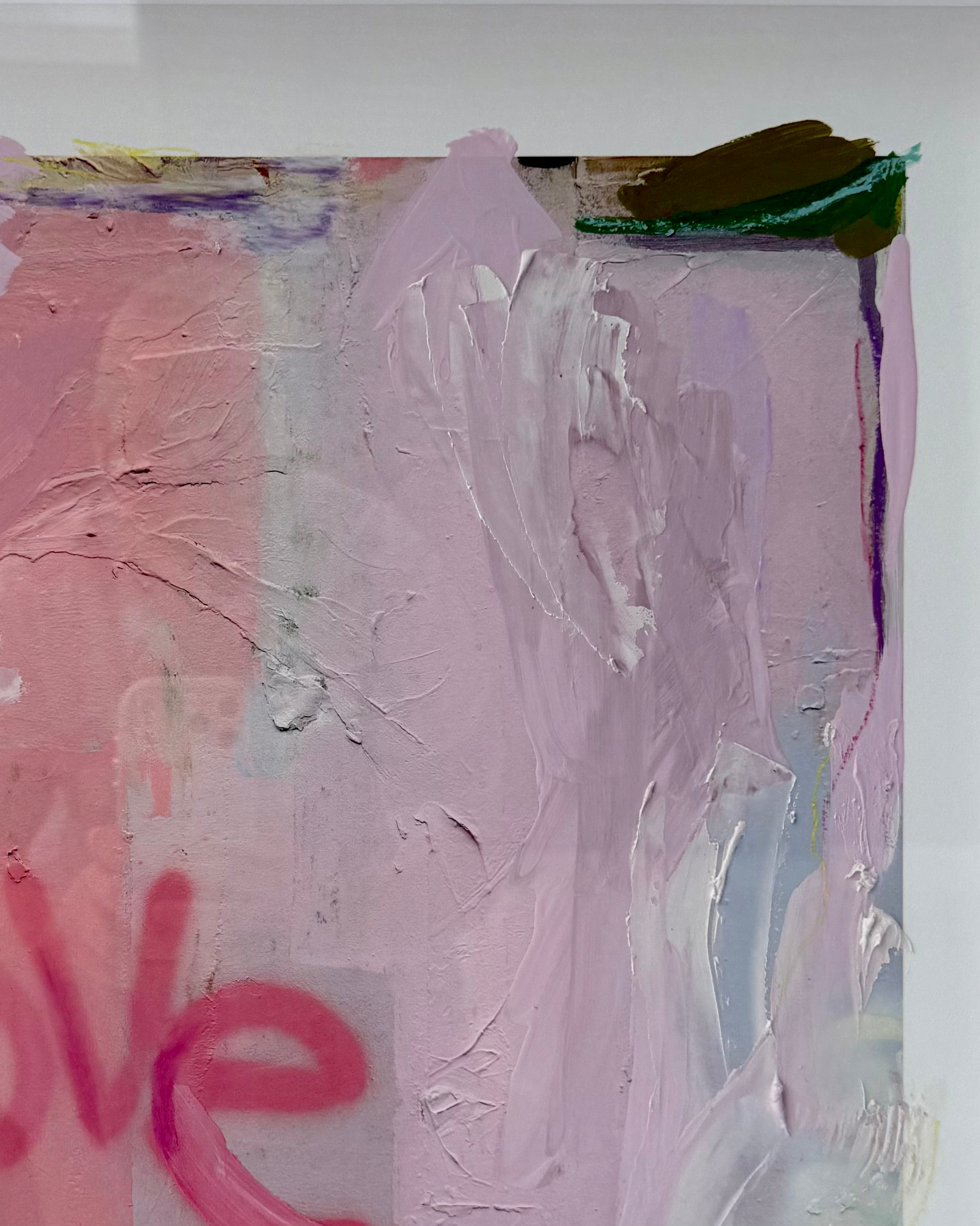 Love You First Textured Art - 1/11 (raw oak frame)