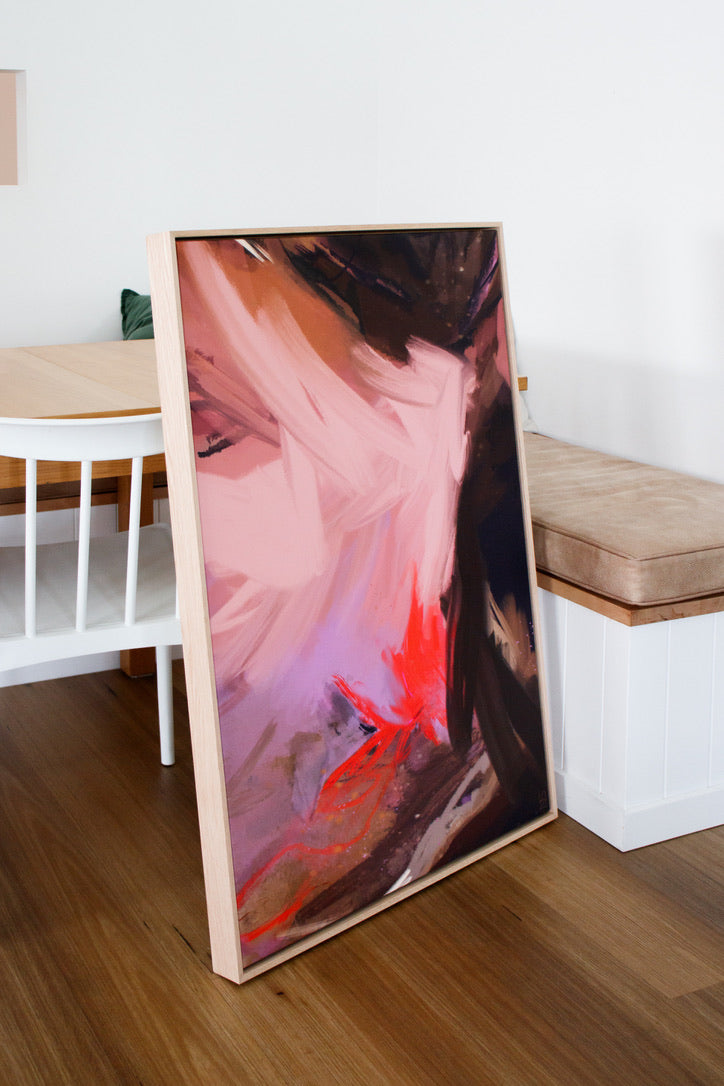 Grounded In Me - 70x100 cm Framed Raw Oak