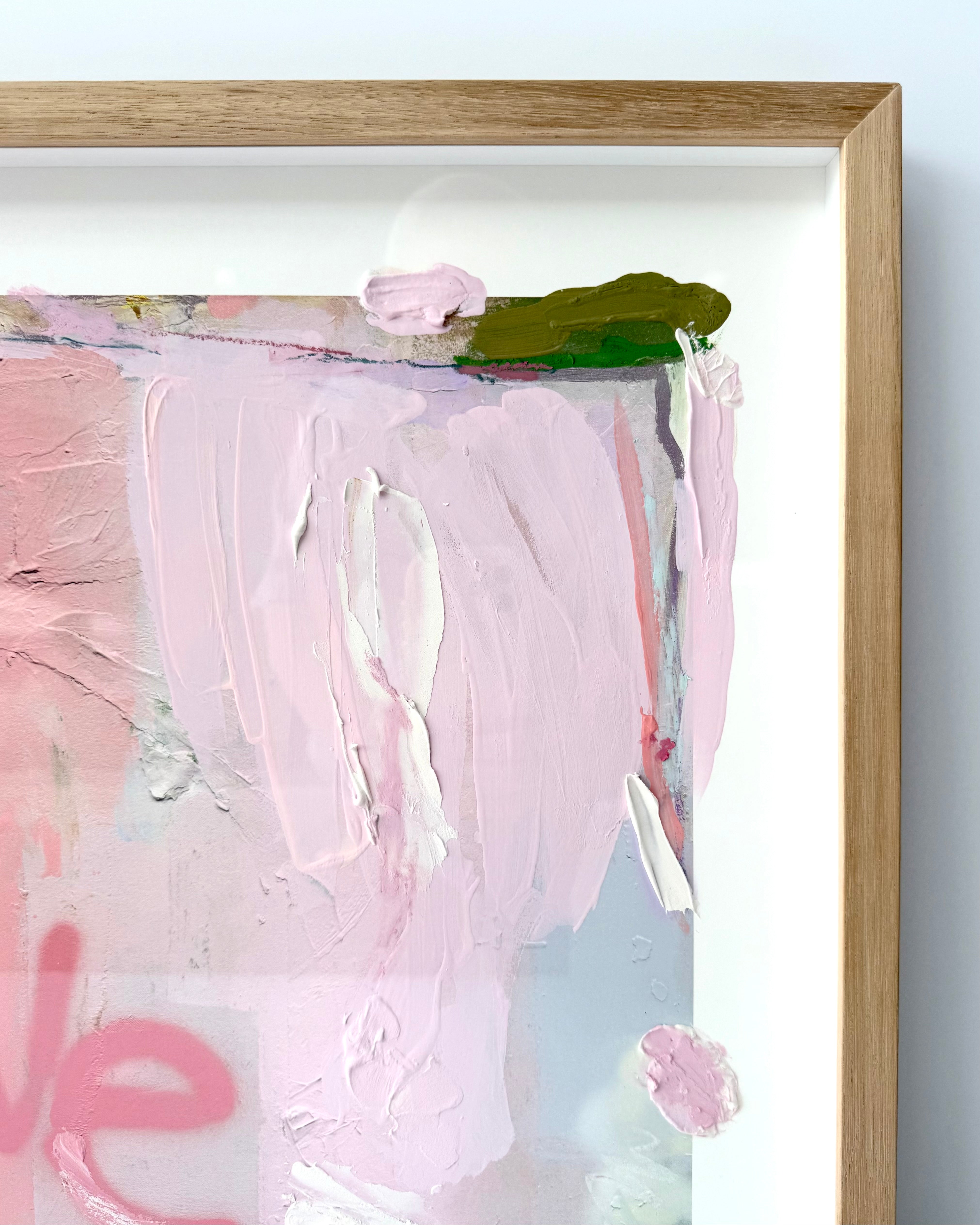 Love You First Textured Art - 6/11 (raw oak frame)