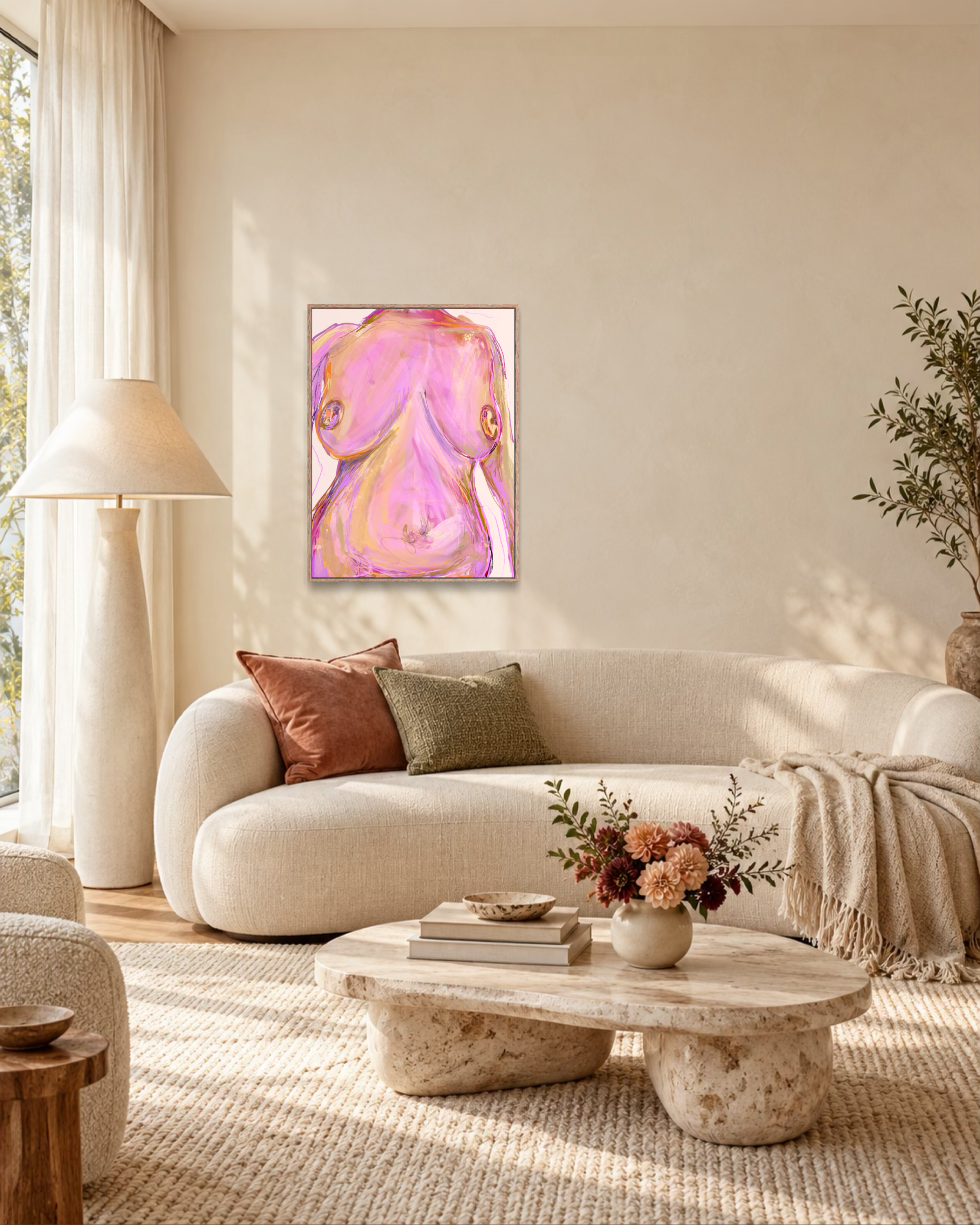Custom Boob Art - Framed Small (50x70cm)