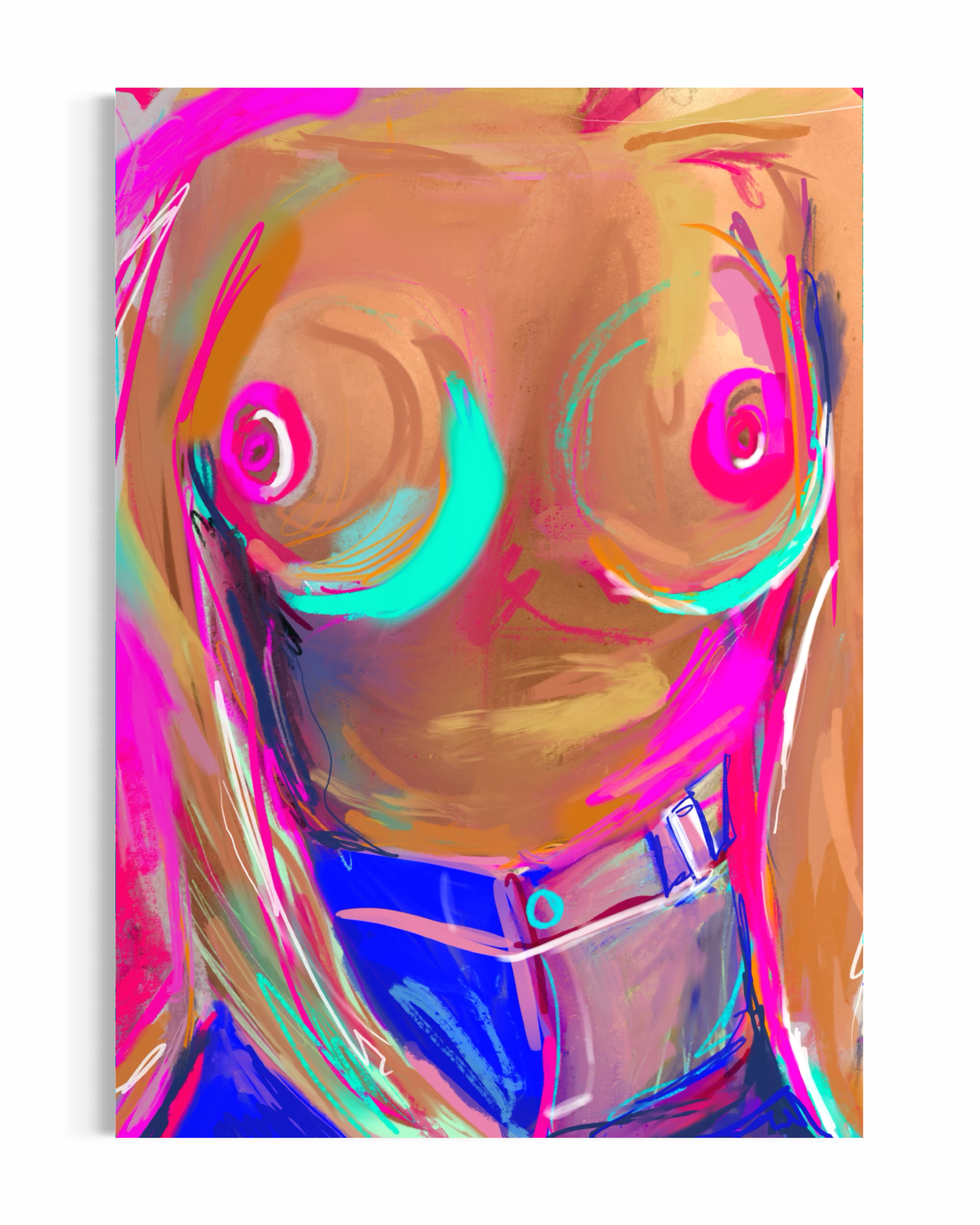 Custom Boob Art - Framed Large (90x126cm)