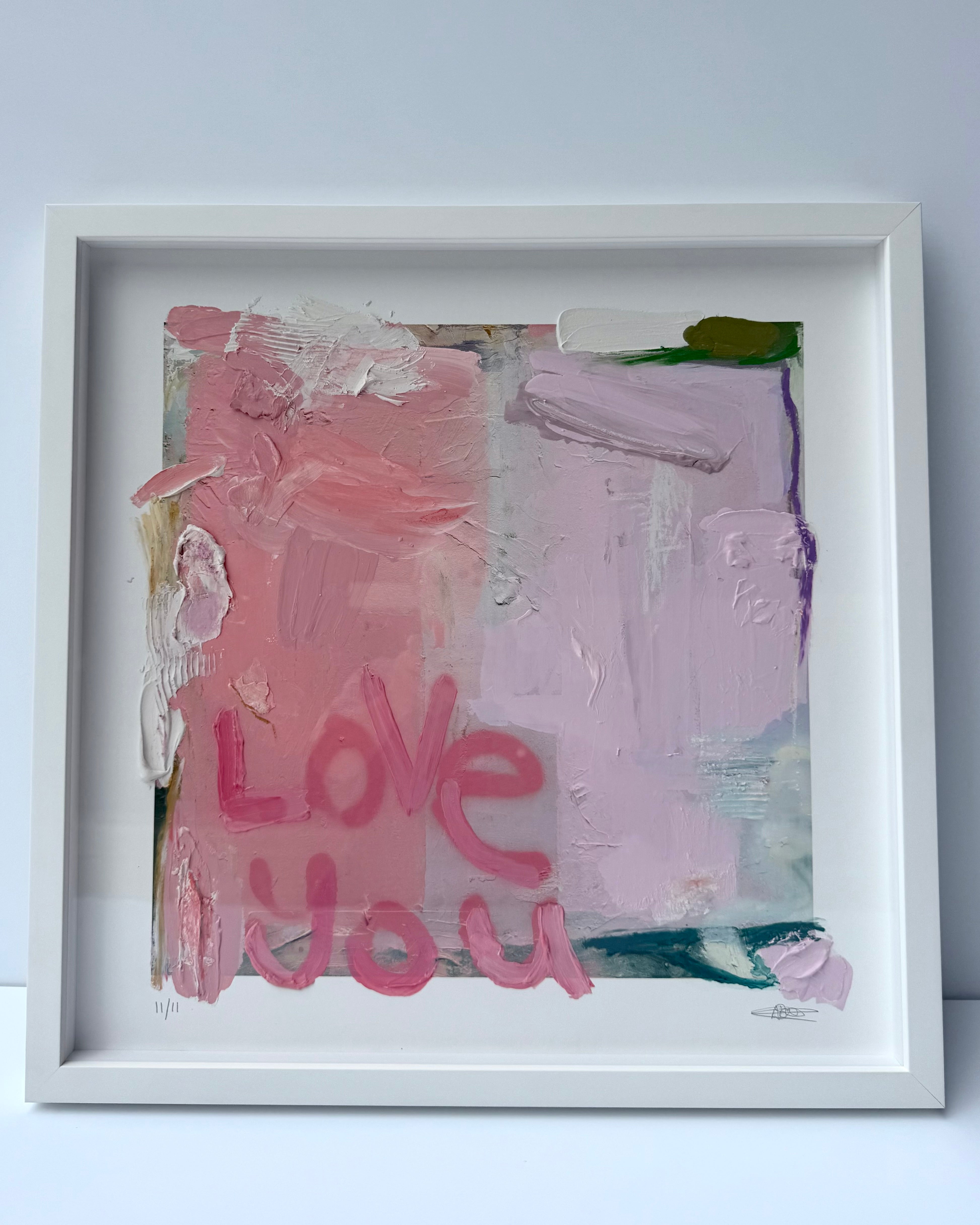 Love You First Textured Art - 11/11