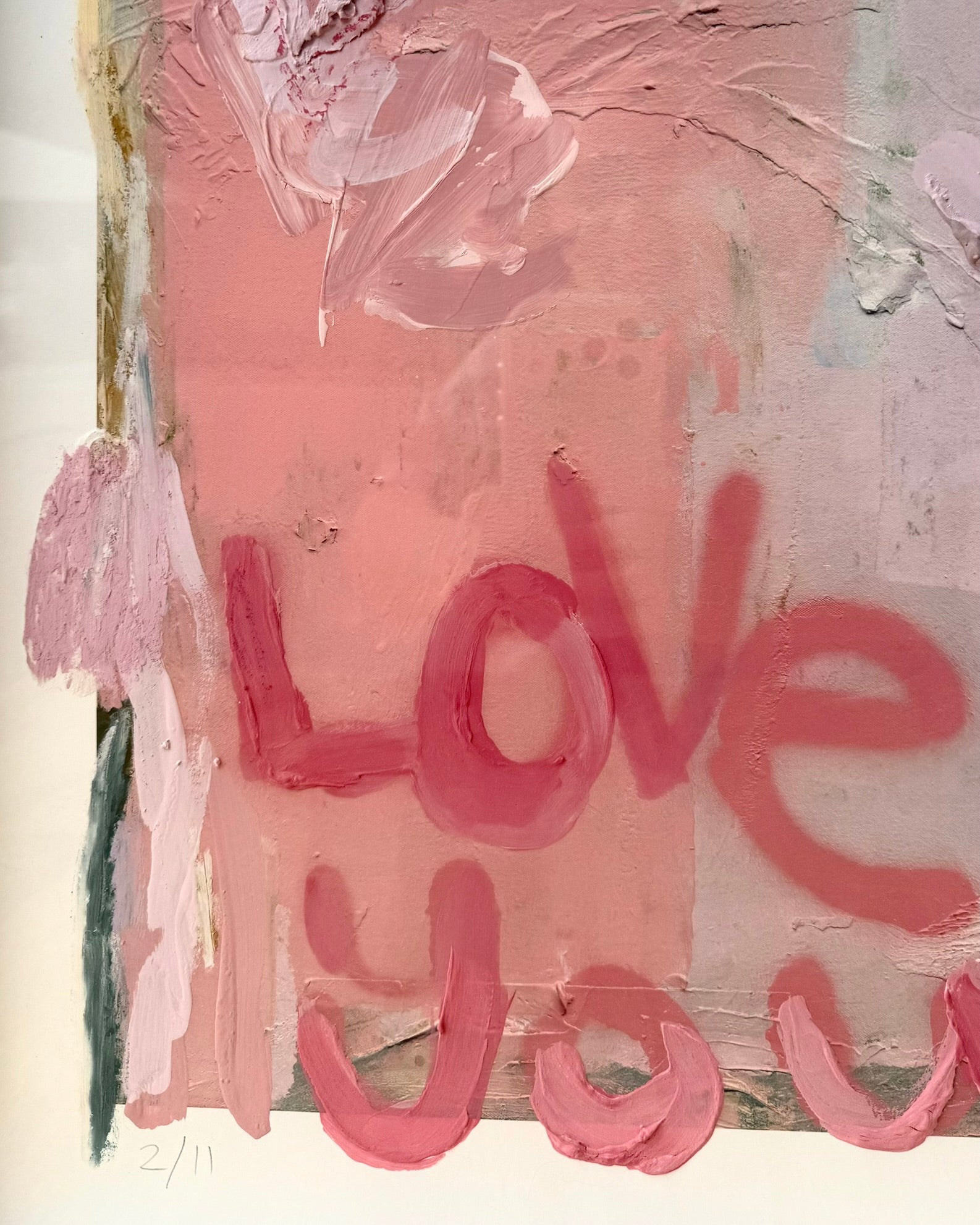 Love You First Textured Art - 2/11