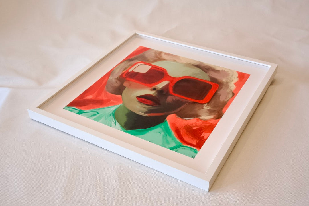 Sample - Ida - 60x60 cm Shadow Box Frame White