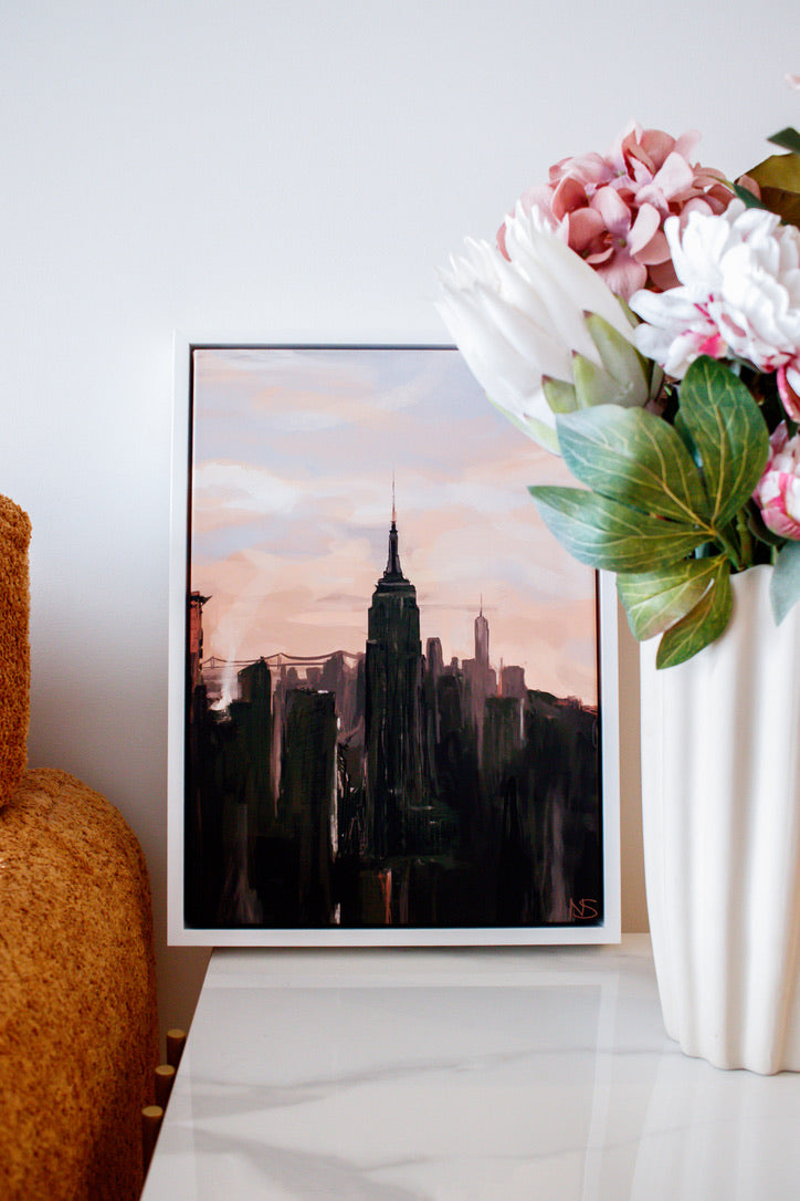 Sample - New York Vibe - 32x44 cm Shadow Box Frame White