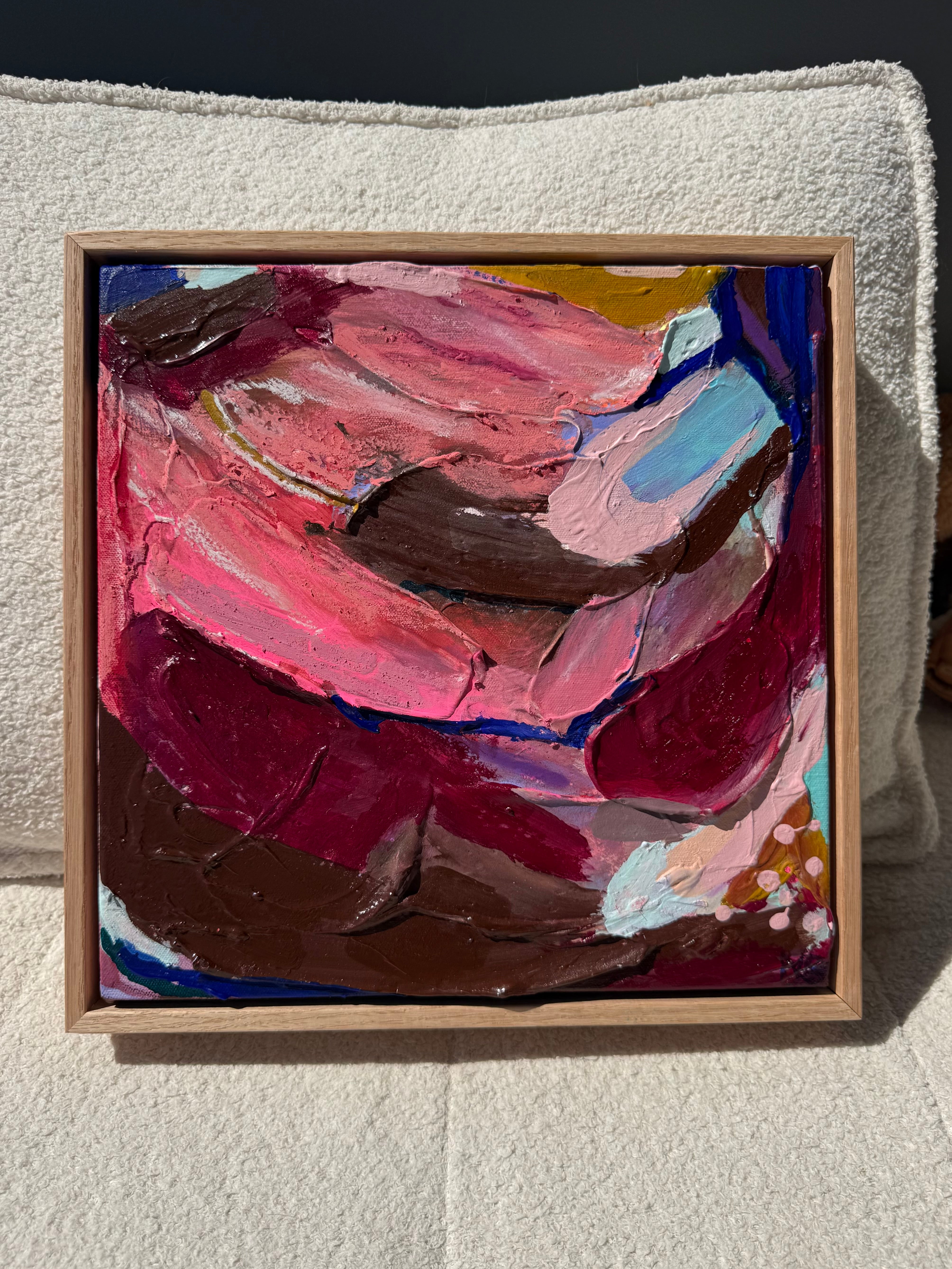 Uva Original Art (33x33cm) Framed in Raw Oak