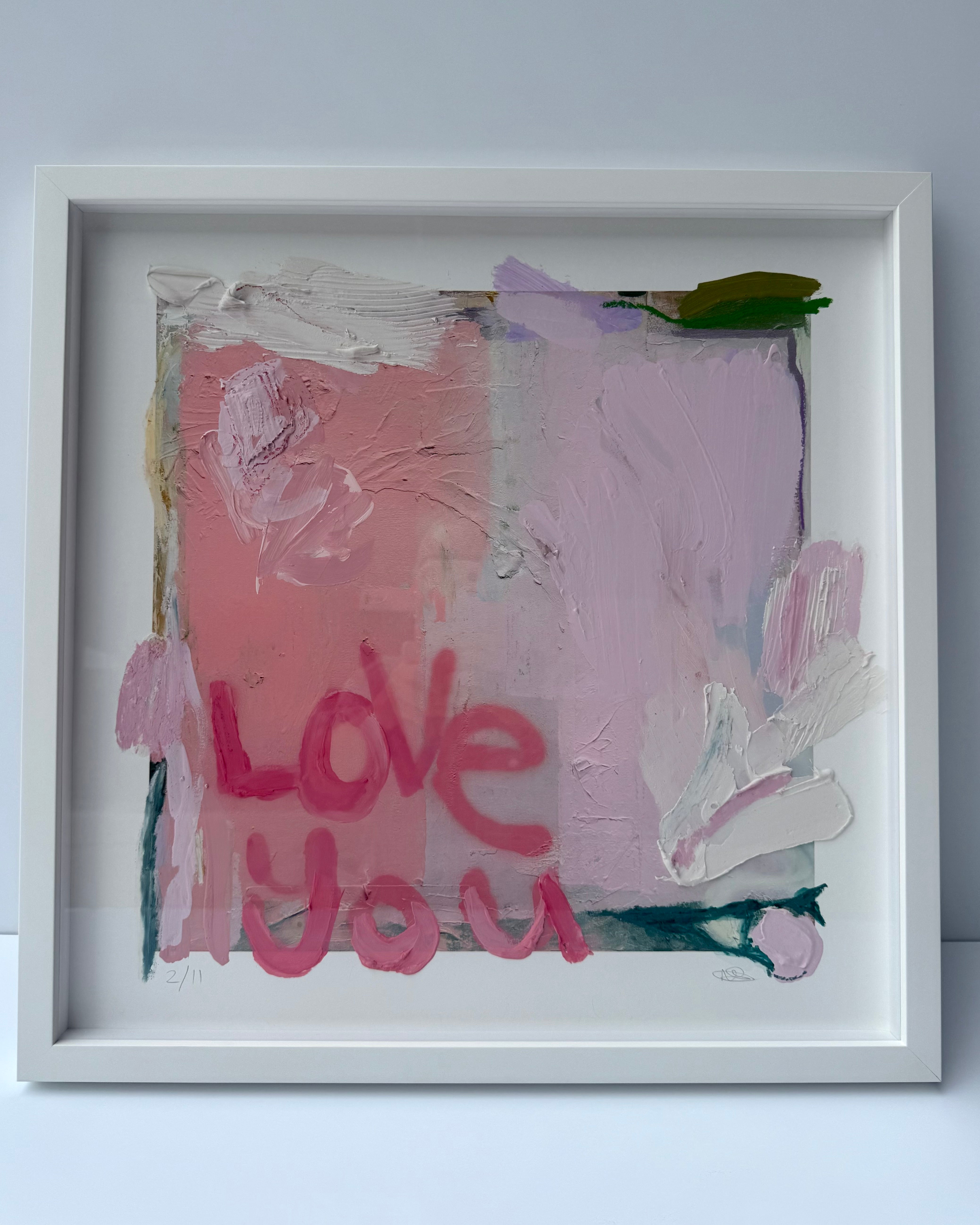 Love You First Textured Art - 2/11