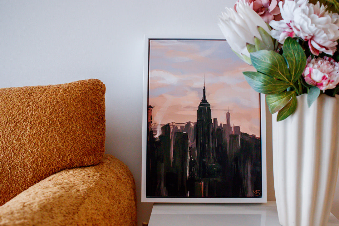 Sample - New York Vibe - 32x44 cm Shadow Box Frame White