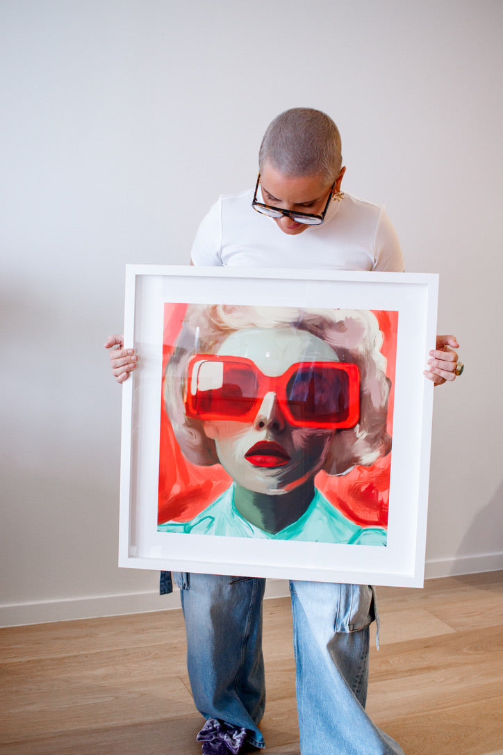 Sample - Ida - 60x60 cm Shadow Box Frame White