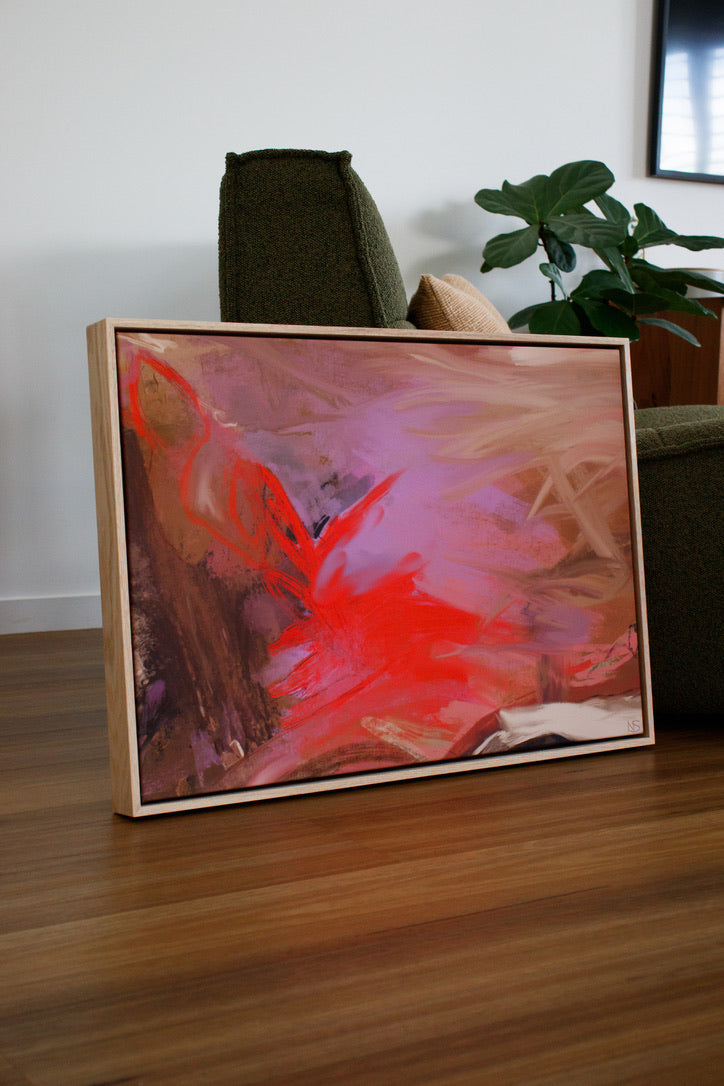 Deep Within Me - 50x70 cm Framed Raw Oak