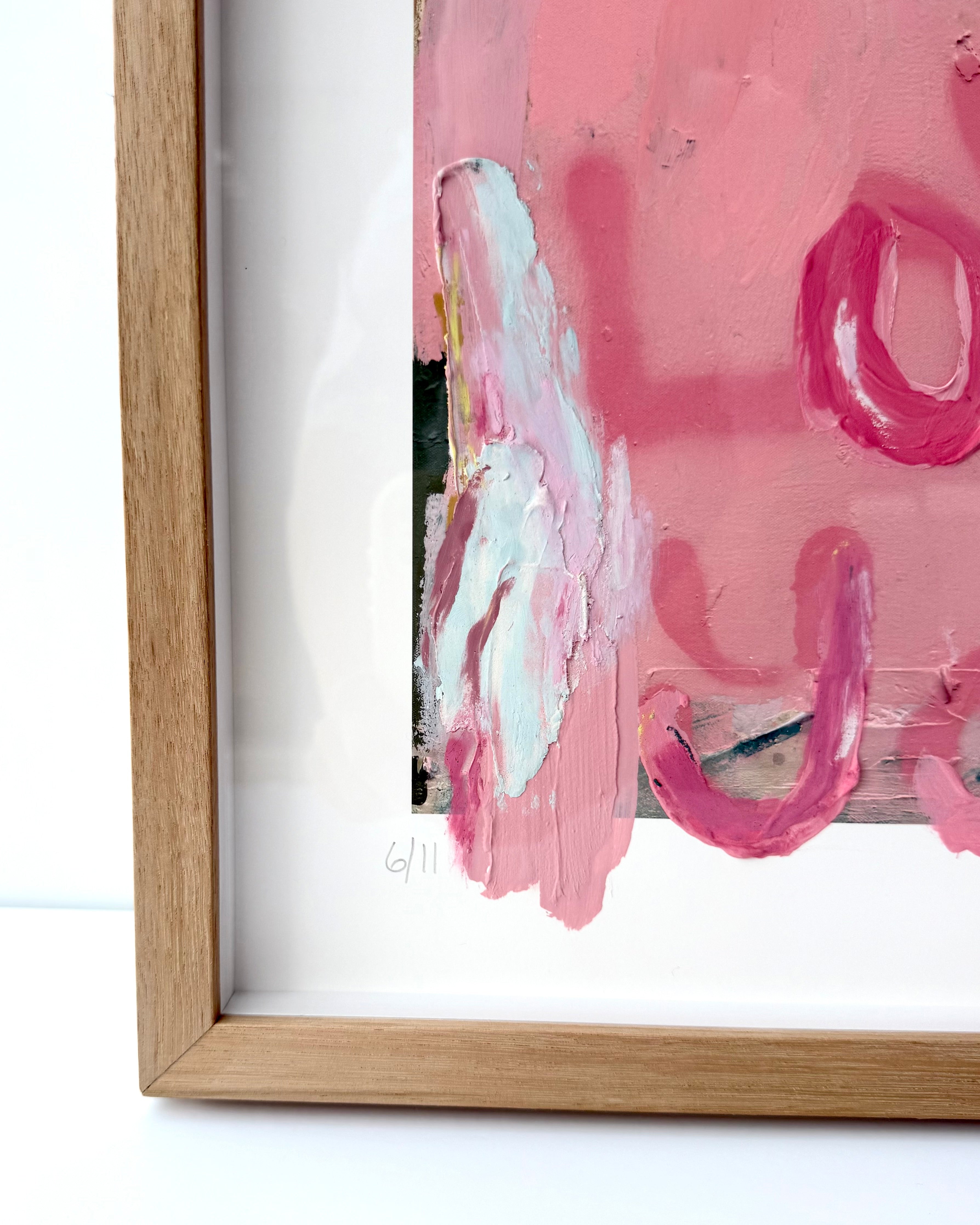 Love You First Textured Art - 6/11 (raw oak frame)