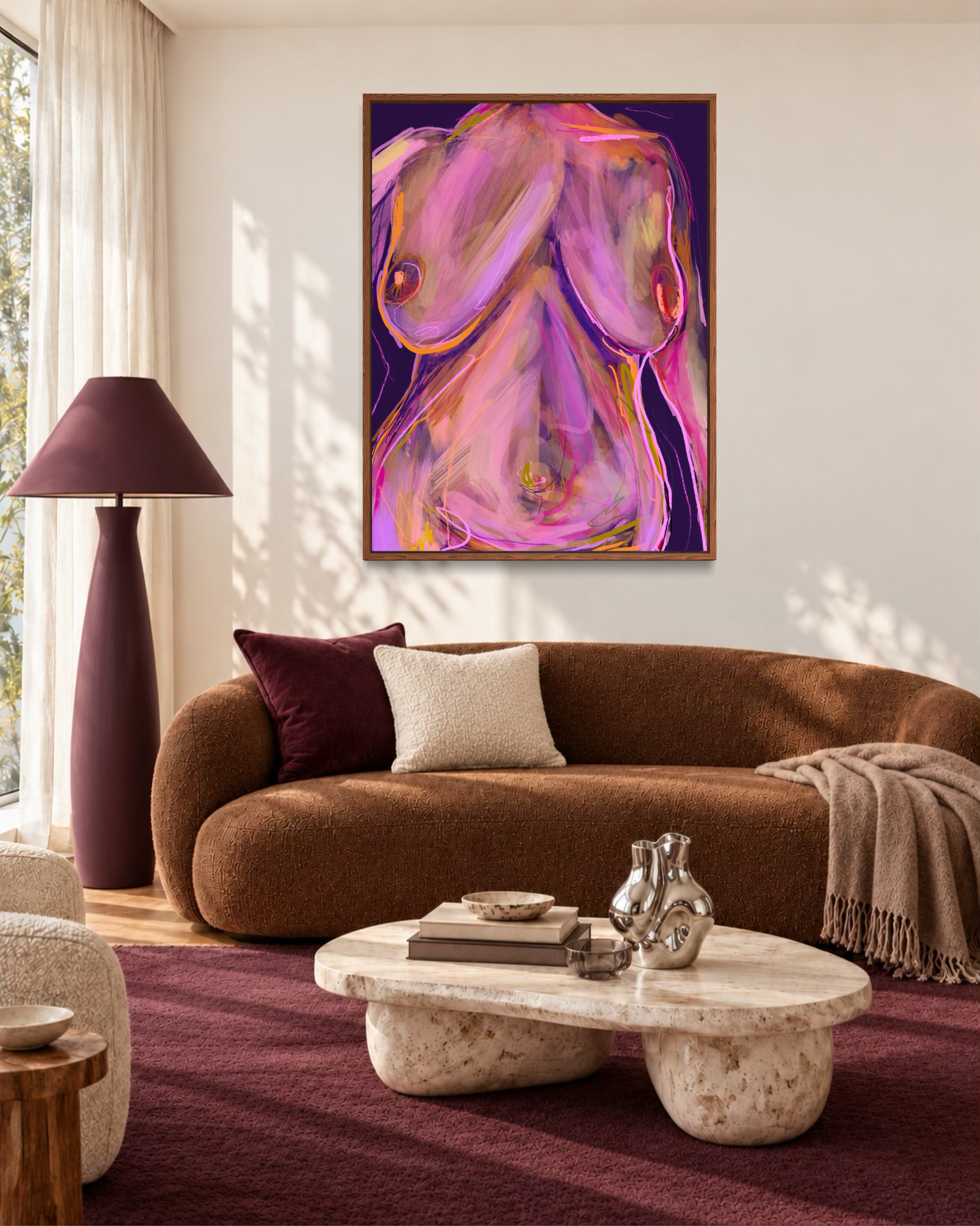 Custom Boob Art - Framed Large (90x126cm)