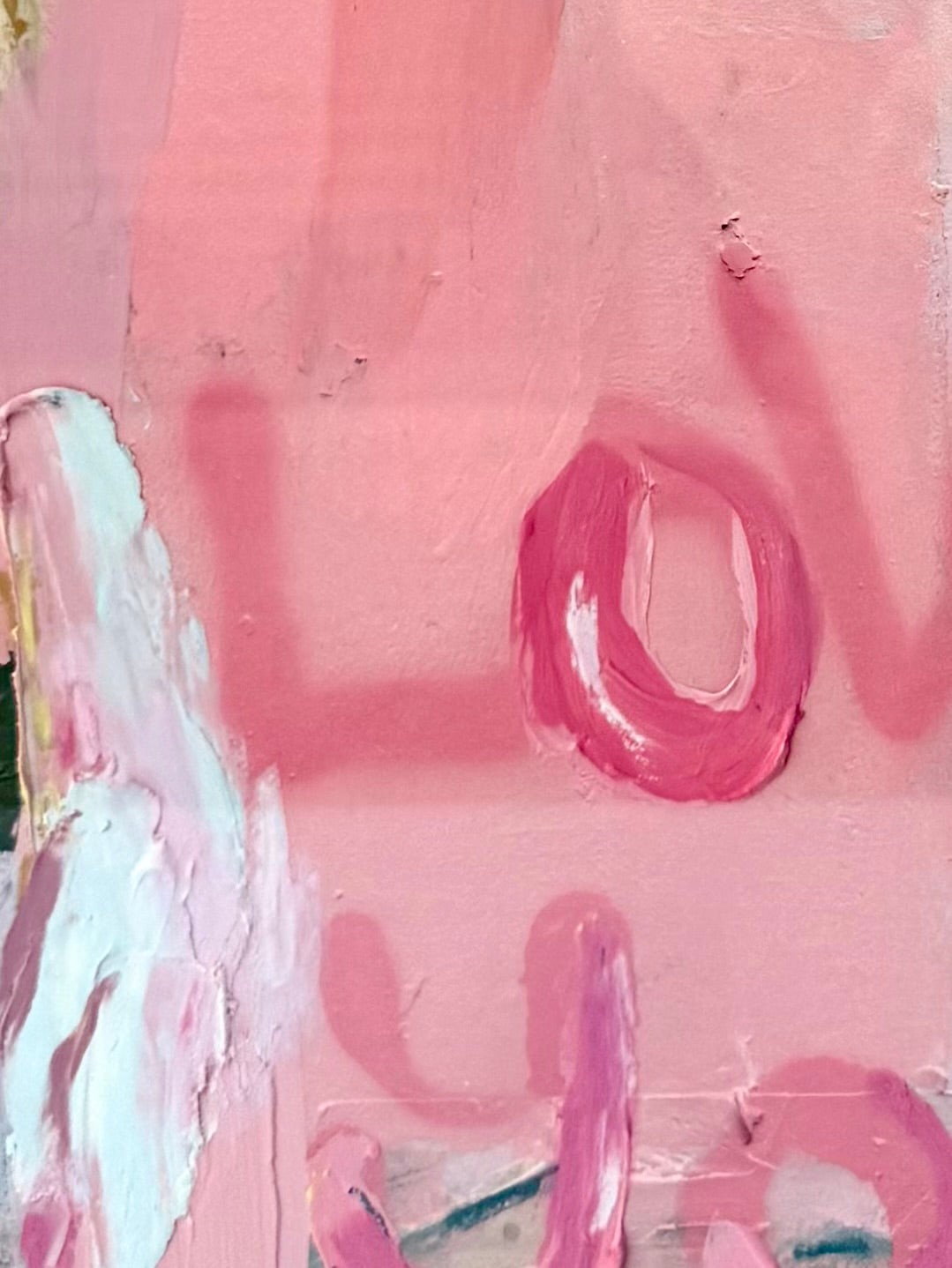 Love You First Textured Art - 6/11 (raw oak frame)