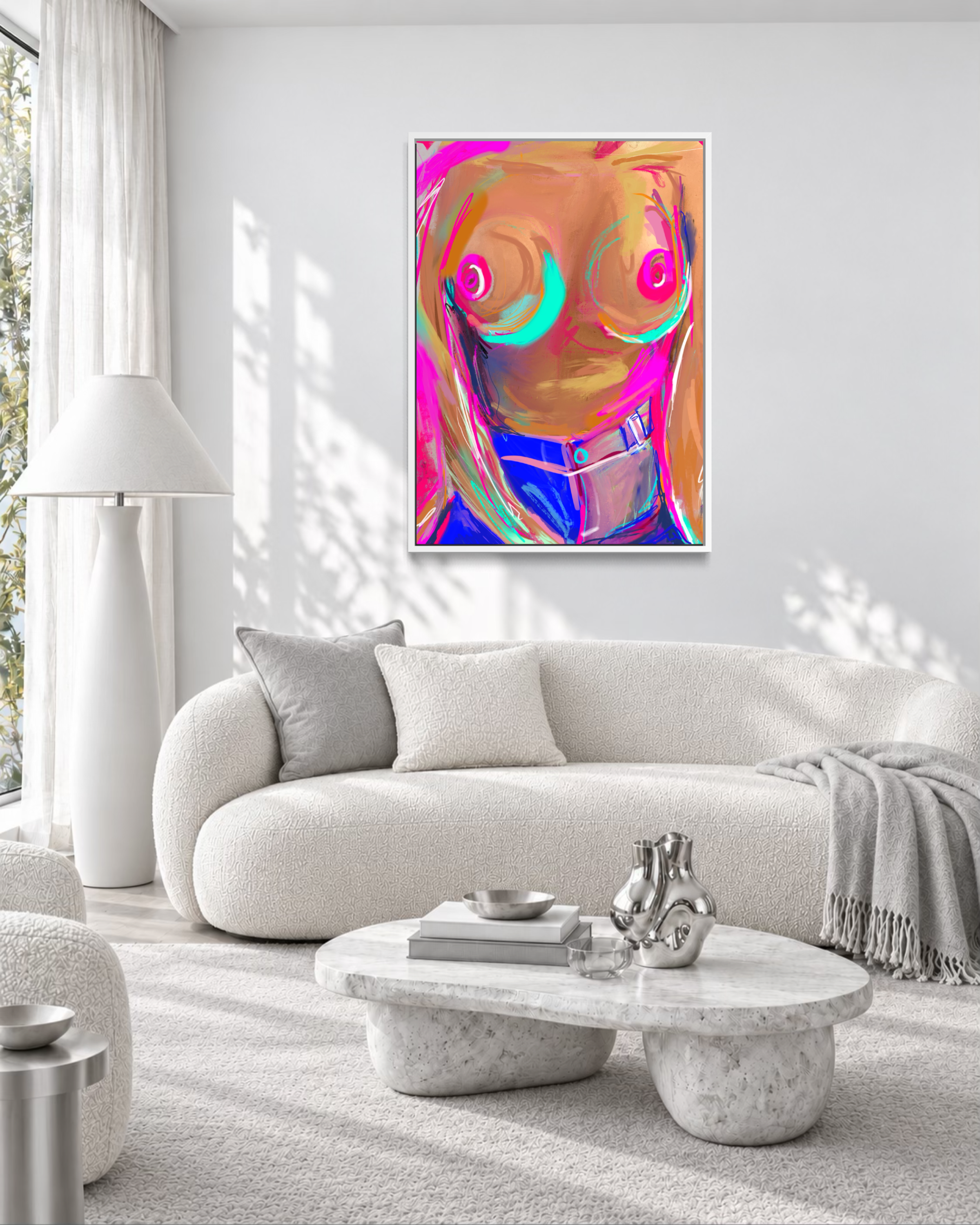 Custom Boob Art - Framed Medium (70x100cm)