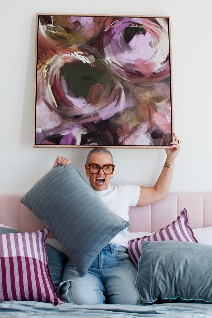 Sample - Healing and Peace - 80x80 cm Framed Raw Oak