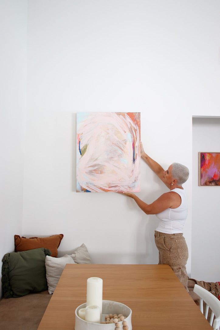 Rest is Needed Original Art Framed In Raw Oak 60x75 Cm