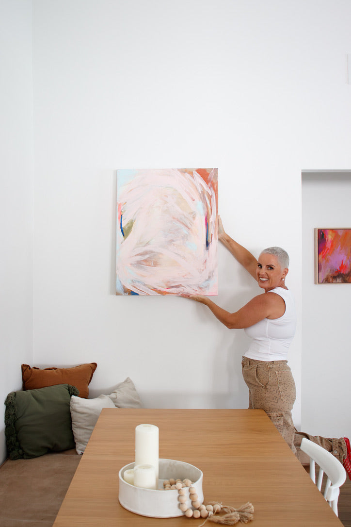 Rest is Needed Original Art Framed In Raw Oak 60x75 Cm