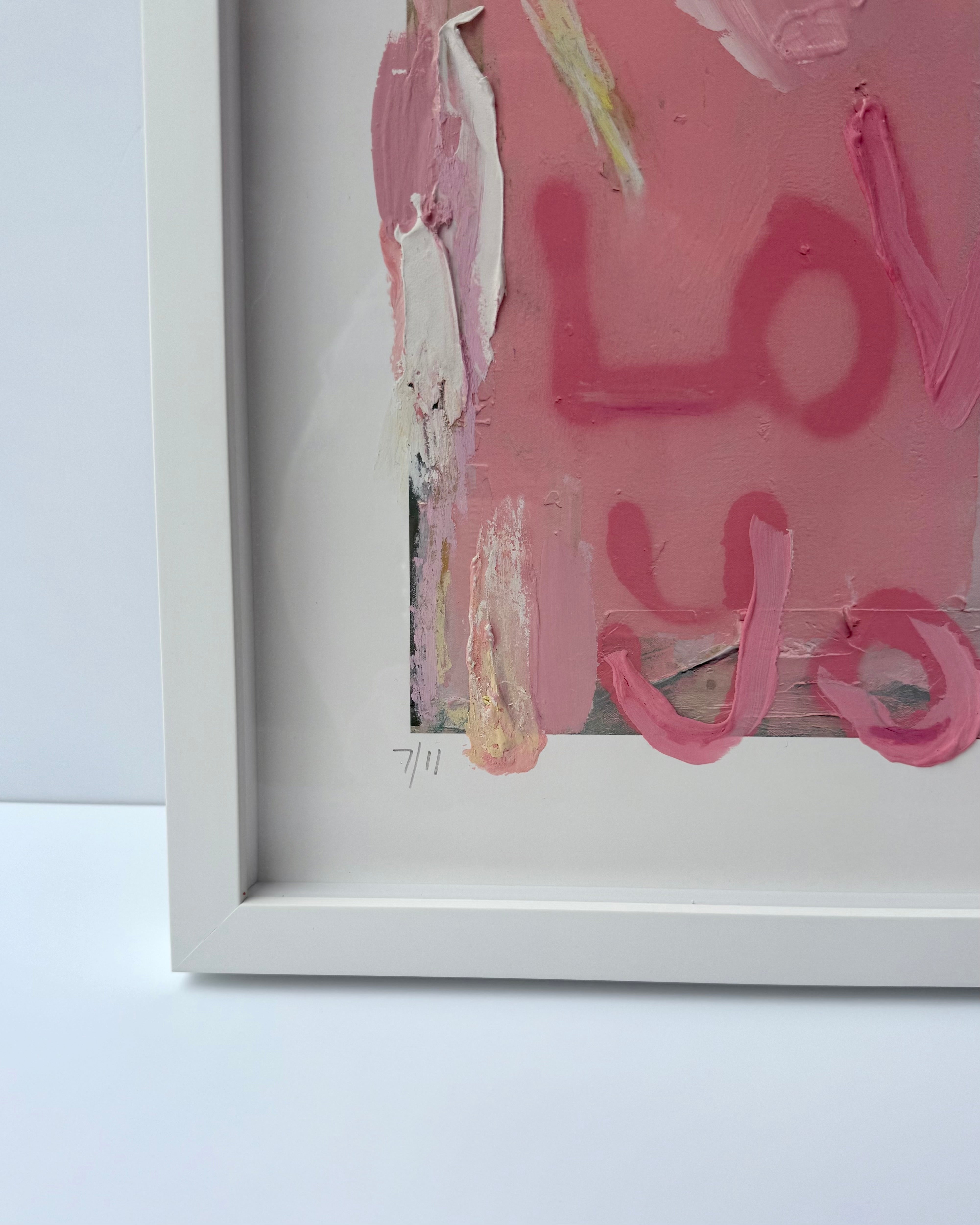 Love You First Textured Art - 7/11