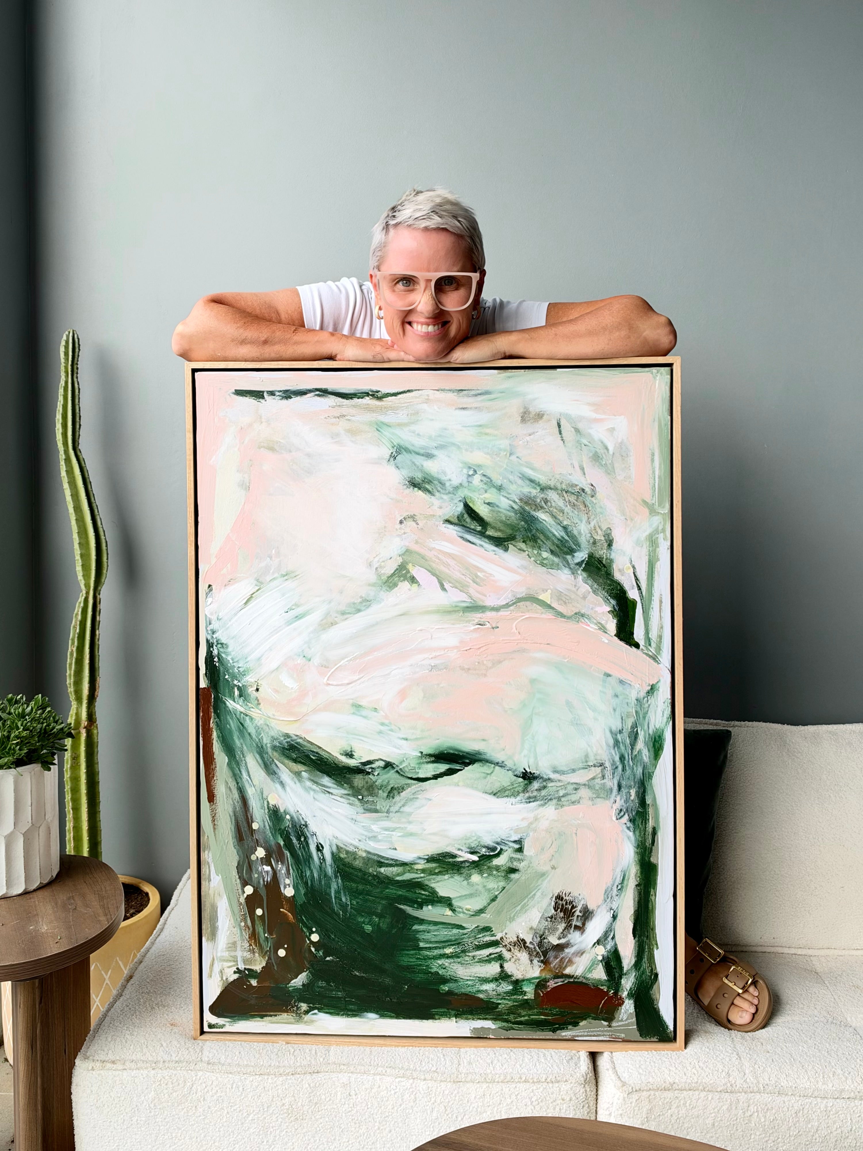 Escapism Original Art (73x103cm) Framed in Raw Oak