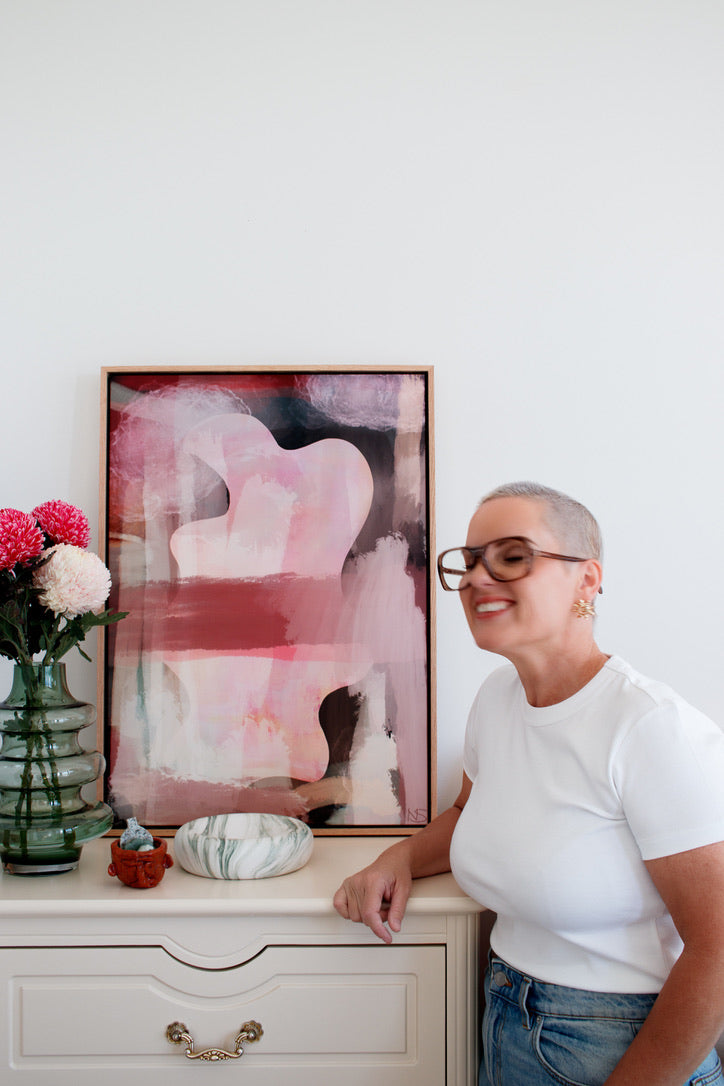 Sample - Surge - 50x70 cm Shadow Box Frame Raw Oak