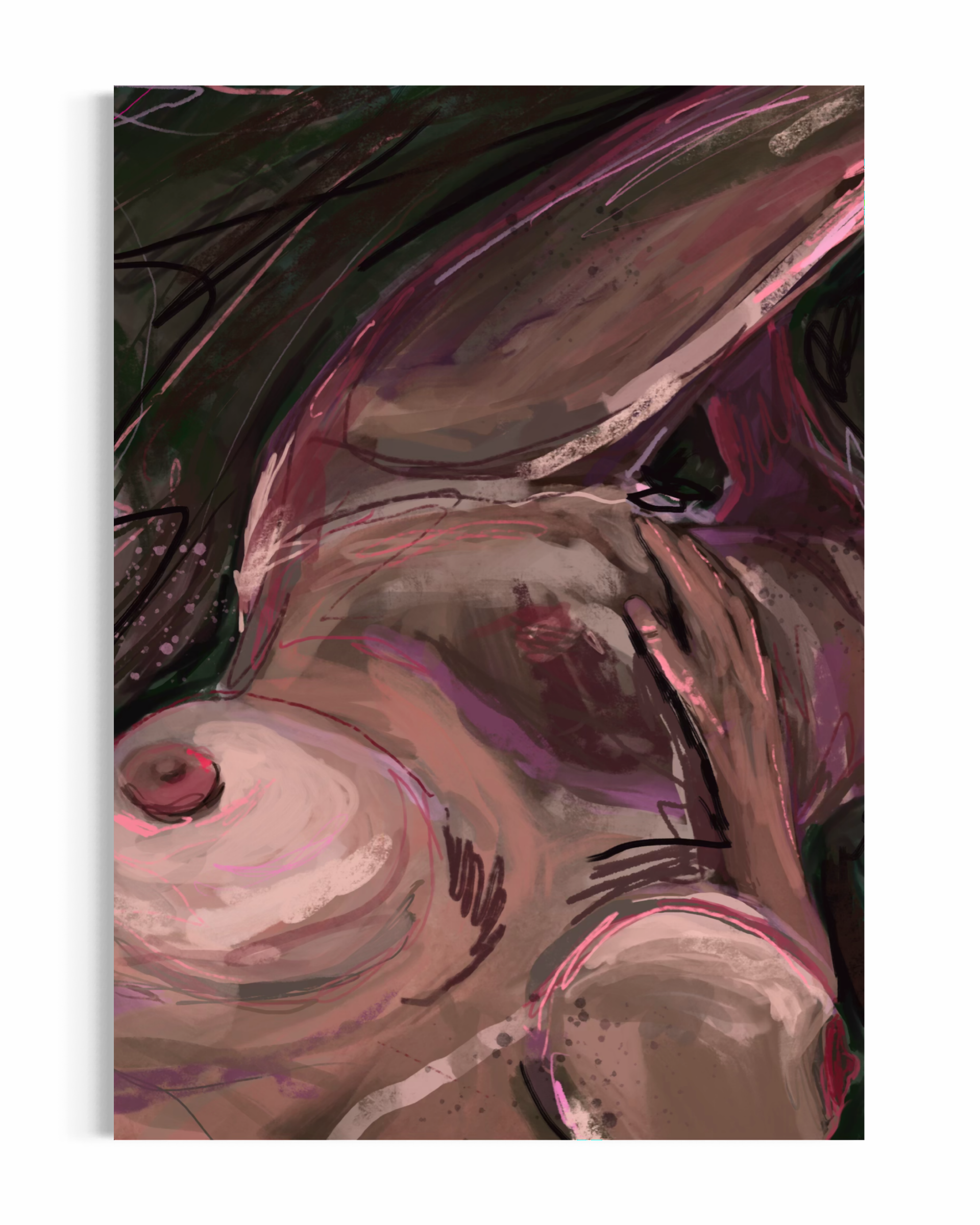 Custom Boob Art - Framed Large (90x126cm)