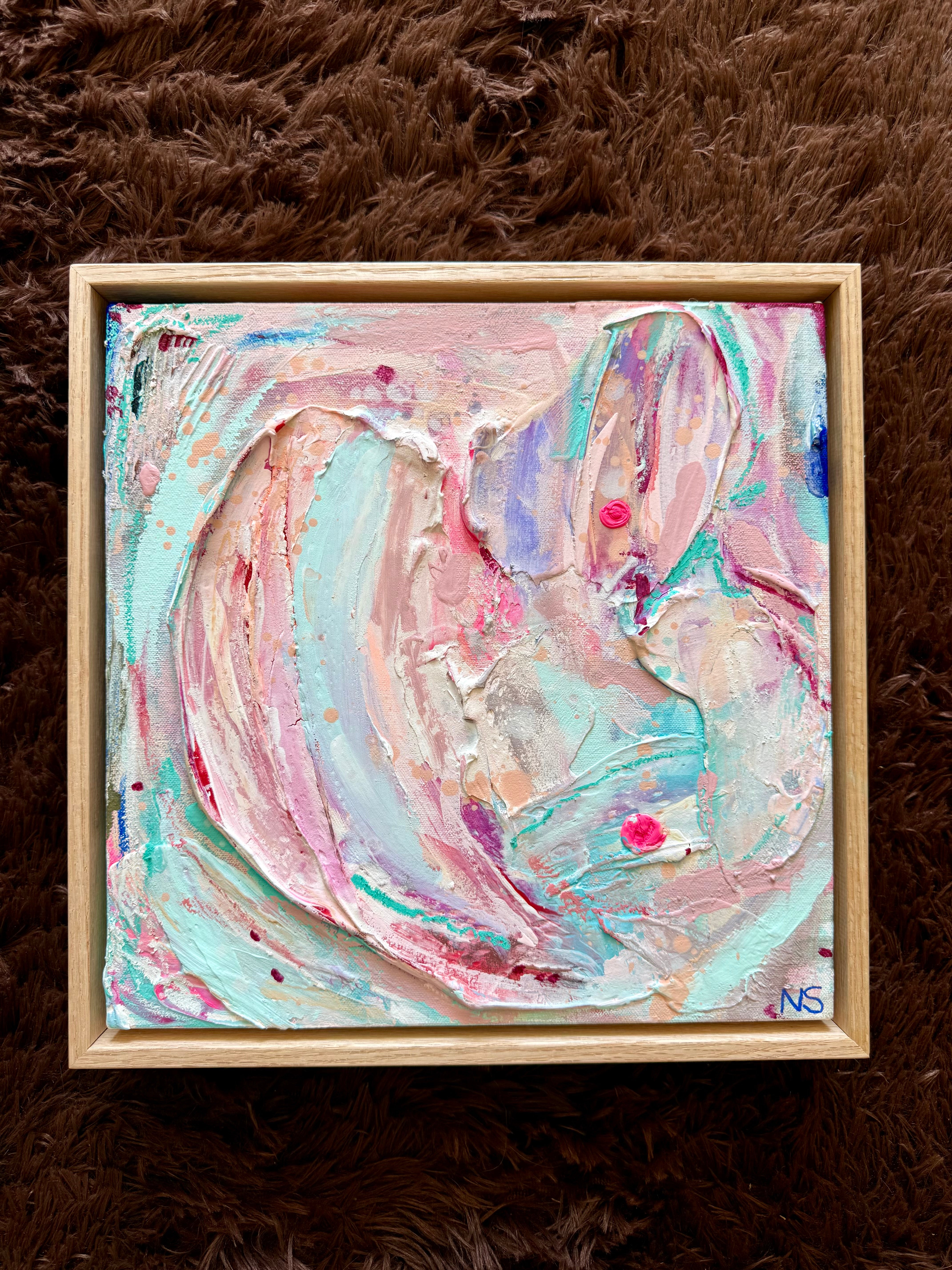 Maldives Original Art (33x33cm) Framed in Raw Oak