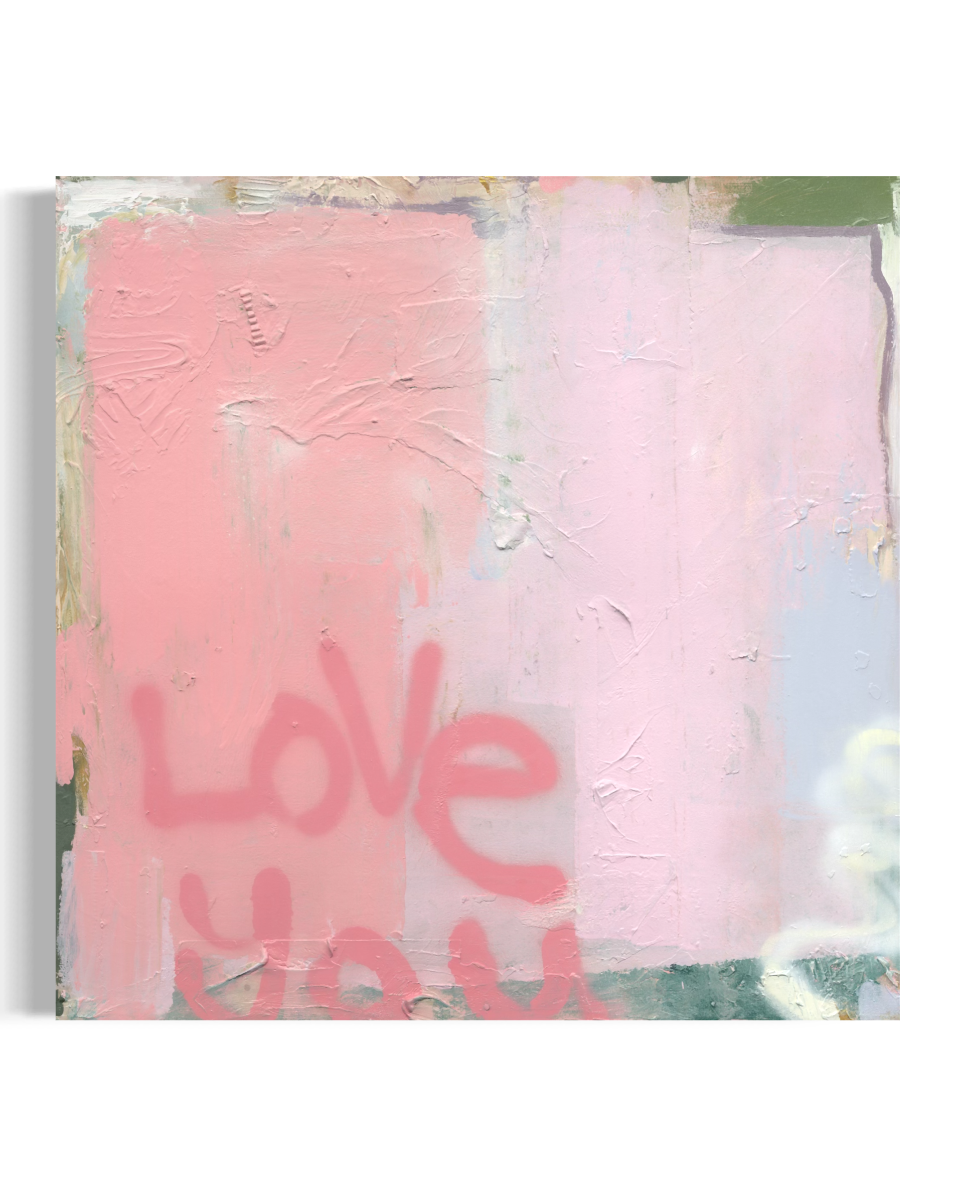 Love You First Stretched (ready to hang) 90 x 90cm