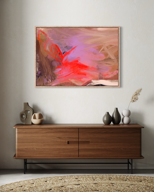 Deep Within Me - 50x70 cm Framed Raw Oak