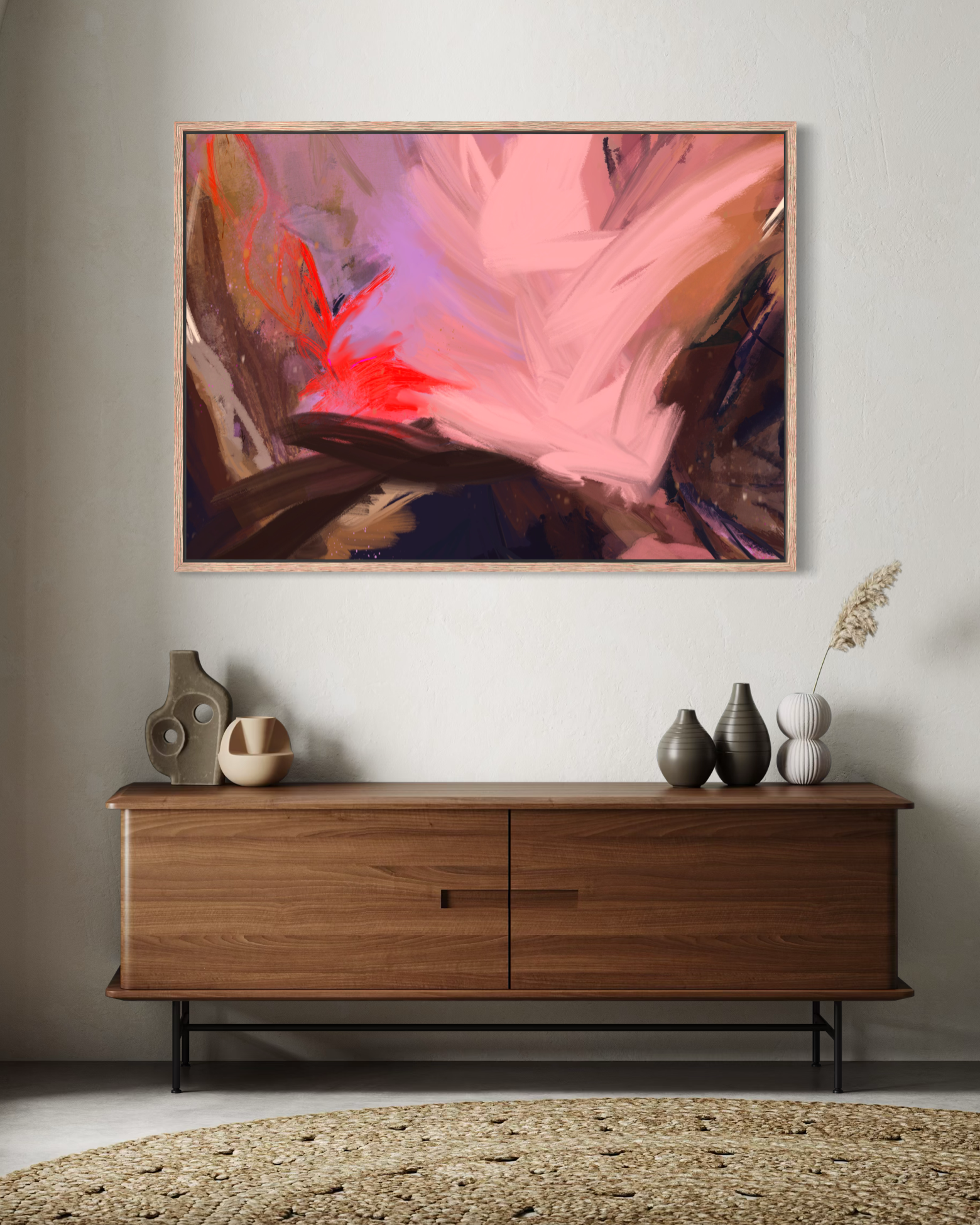 Grounded In Me - 70x100 cm Framed Raw Oak