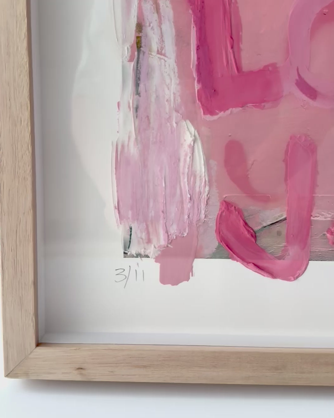 Love You First Textured Art - 3/11 (raw oak frame)