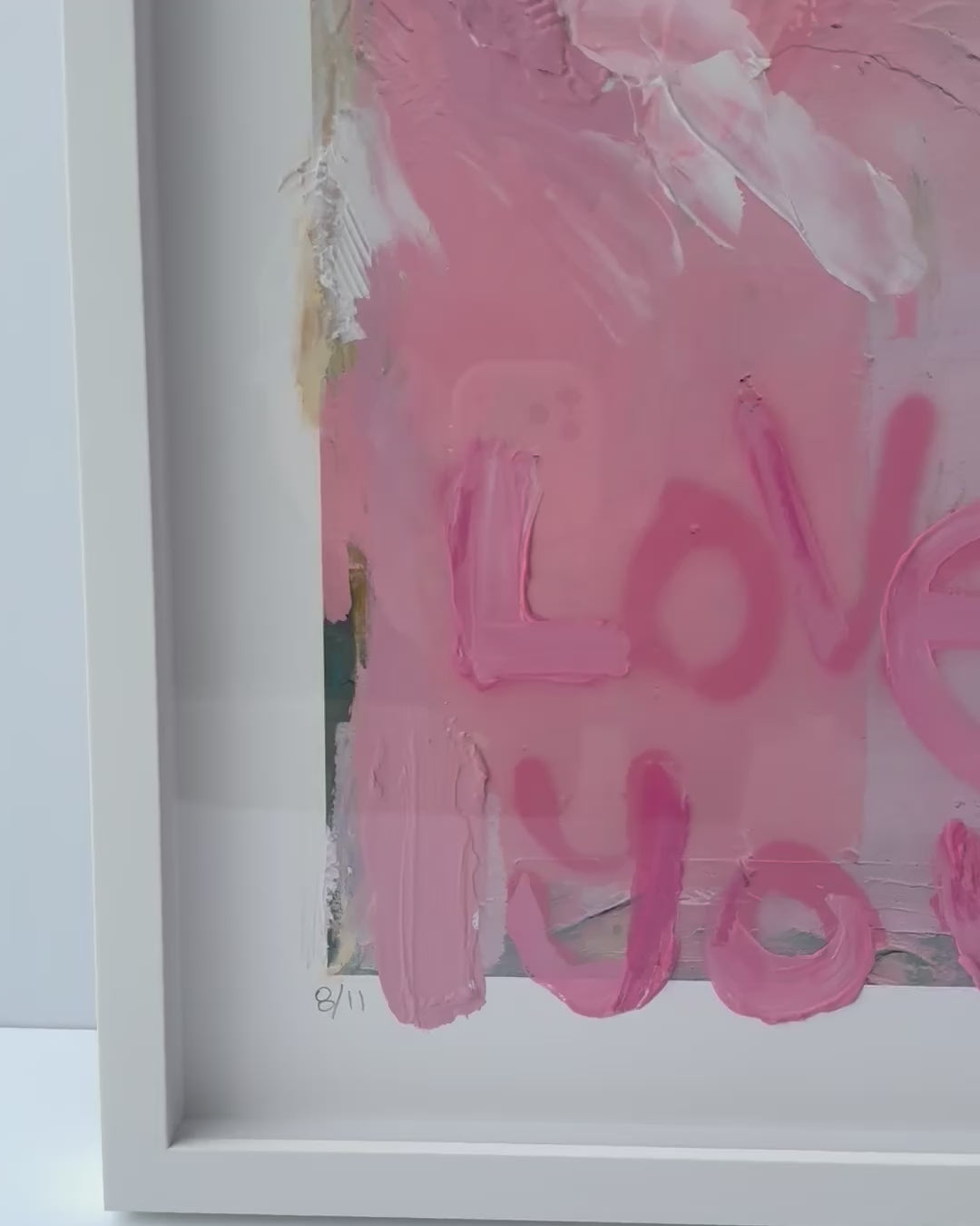 Love You First Textured Art - 8/11